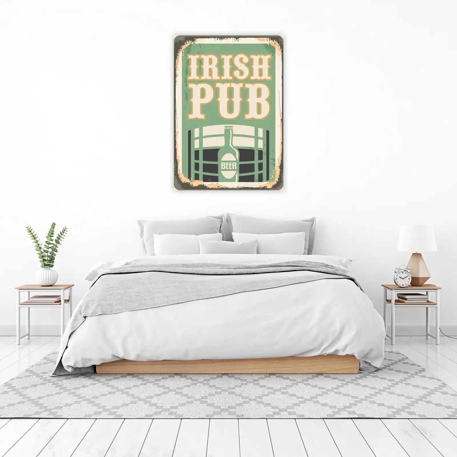 Retro Irish Pub Beer Bottle Wall Art