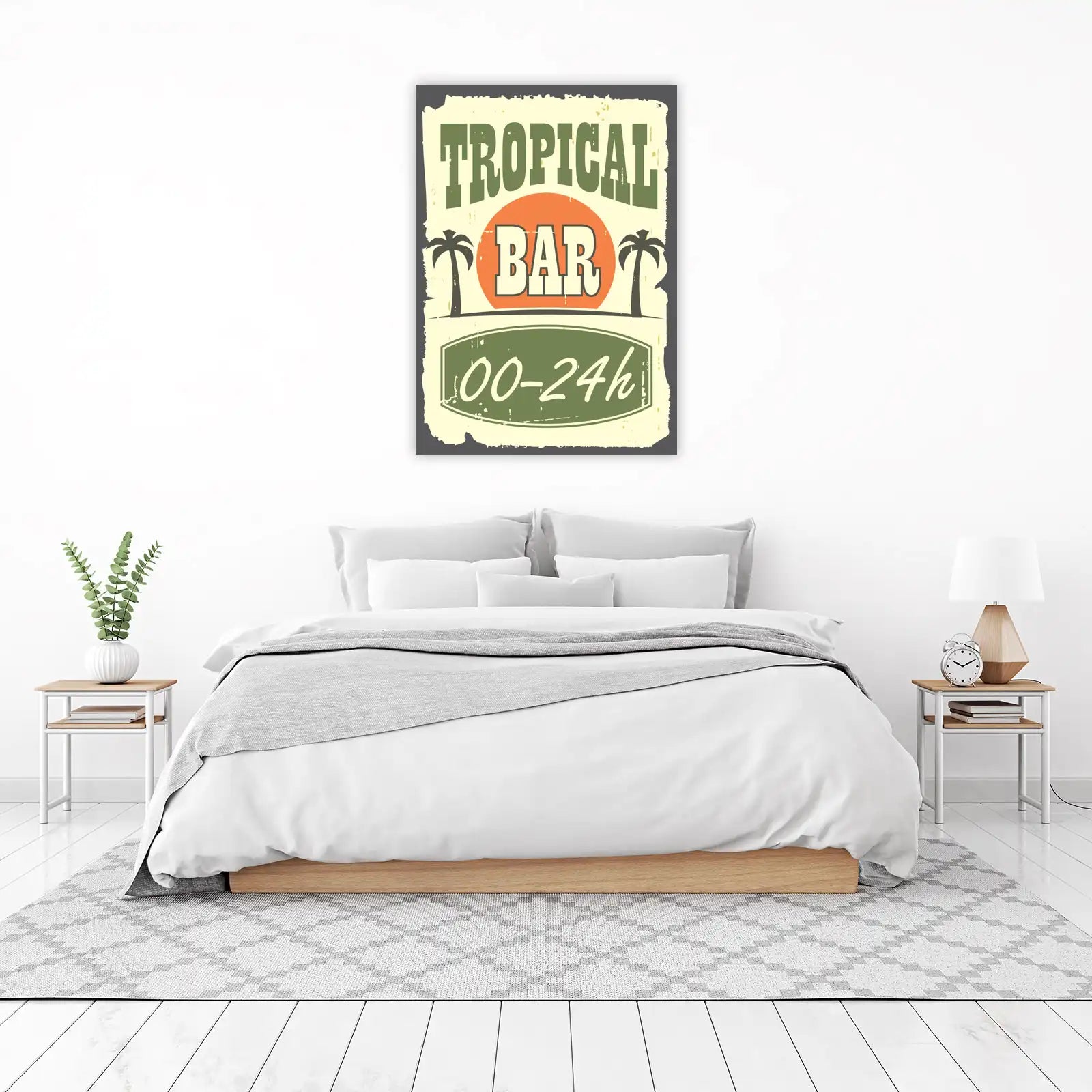 Vintage Tropical Bar Sign Wall Art