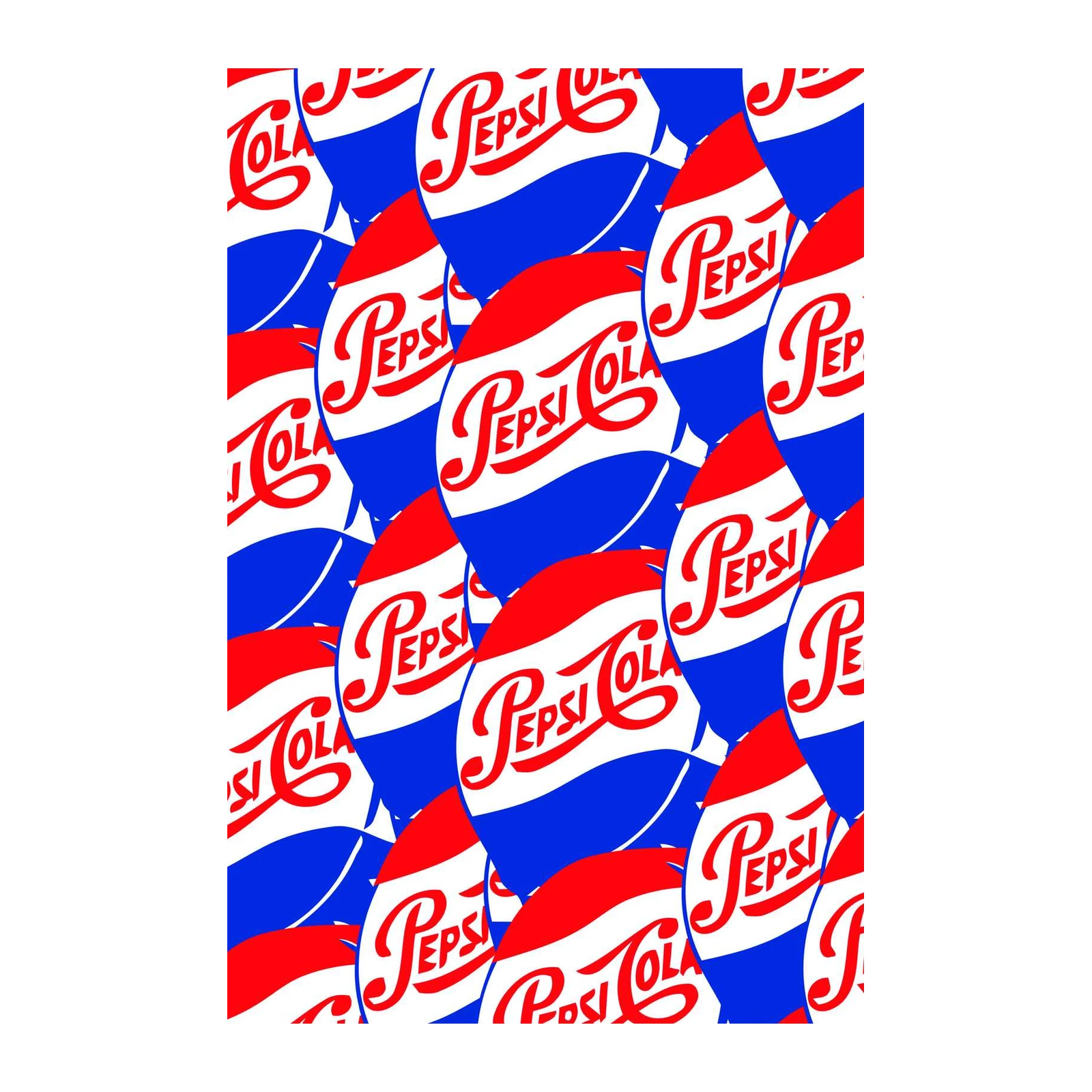 Retro Pepsi Cola Logo Pattern Wall Art