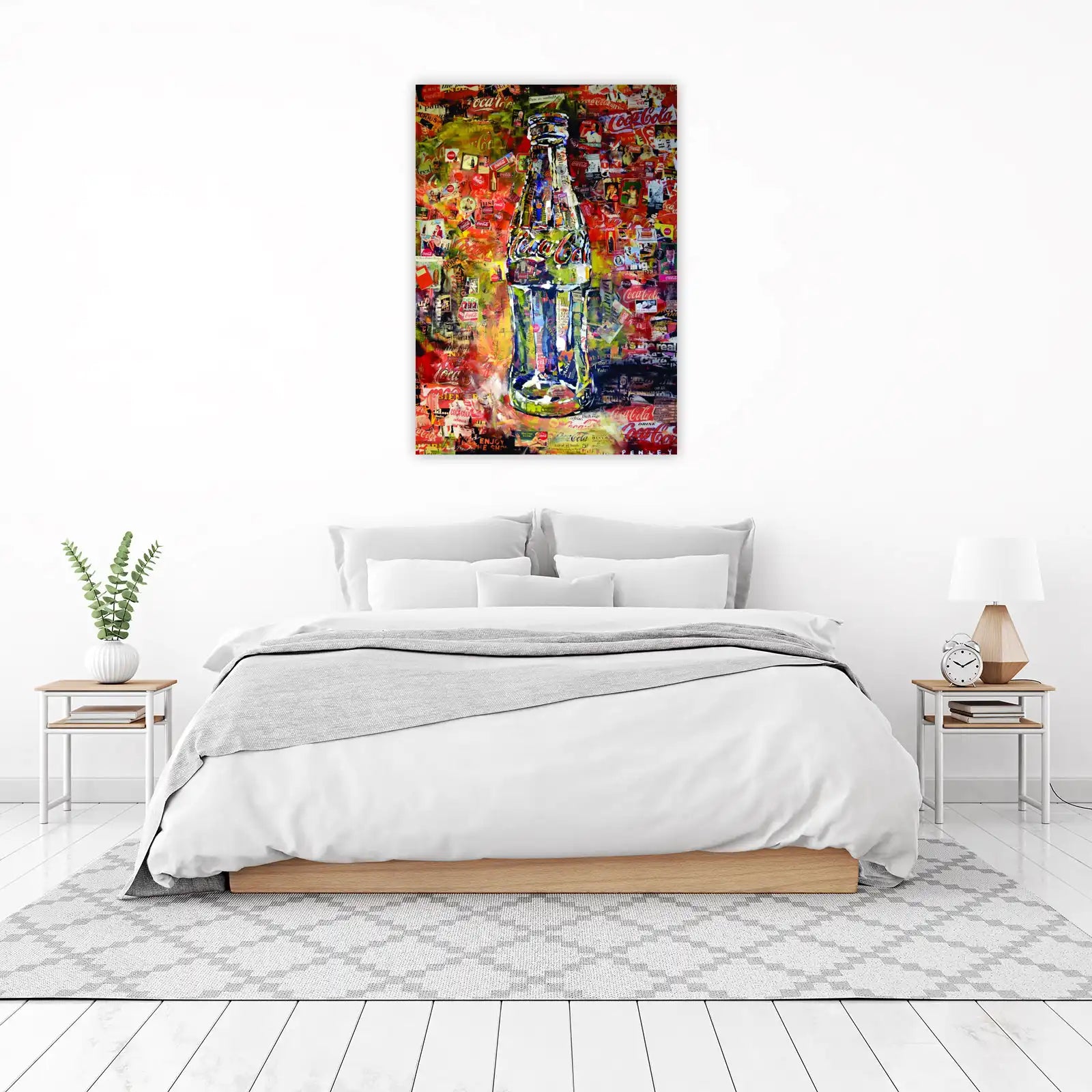 Retro Coca-Cola Bottle Collage Wall Art