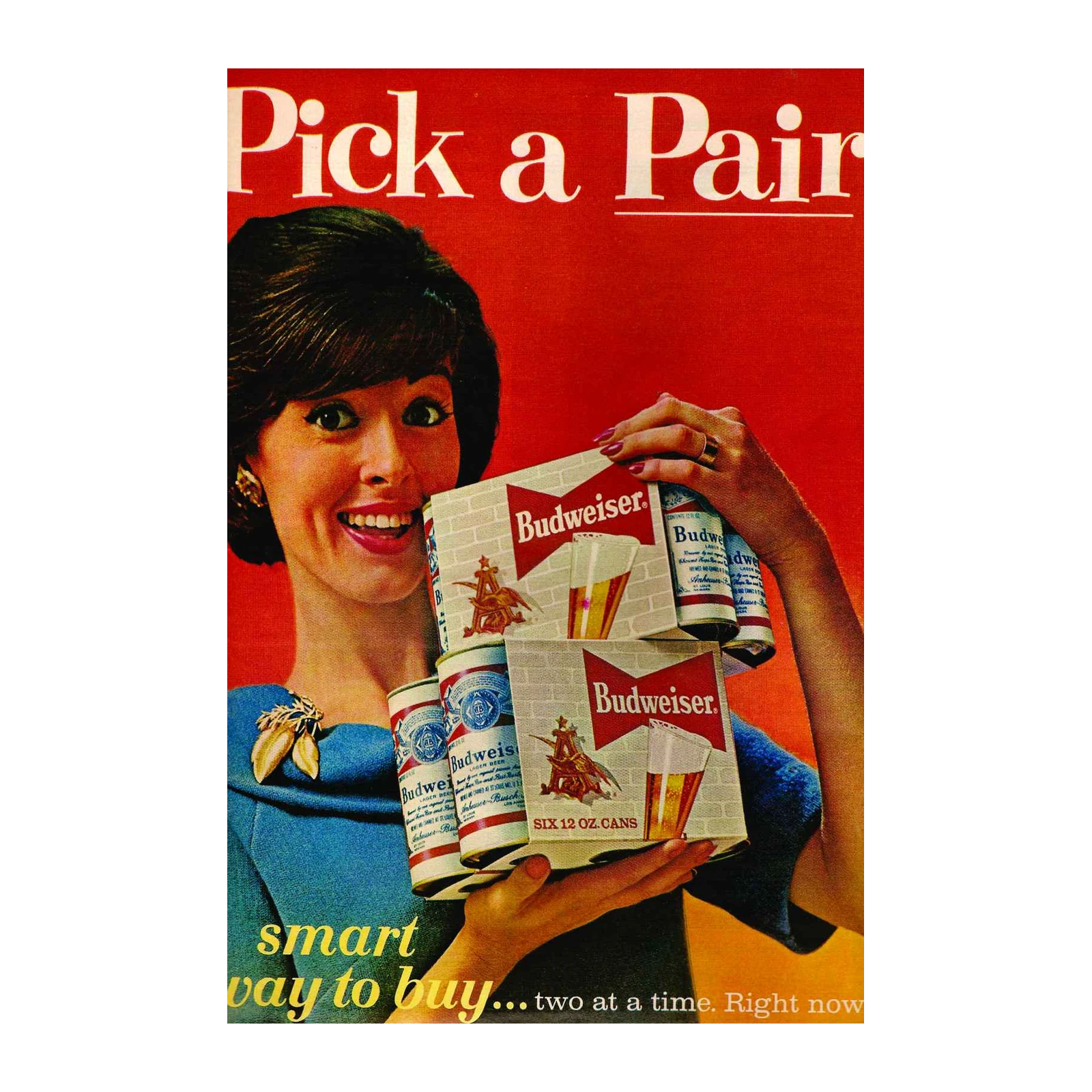 Vintage Budweiser "Pick a Pair" Wall Art