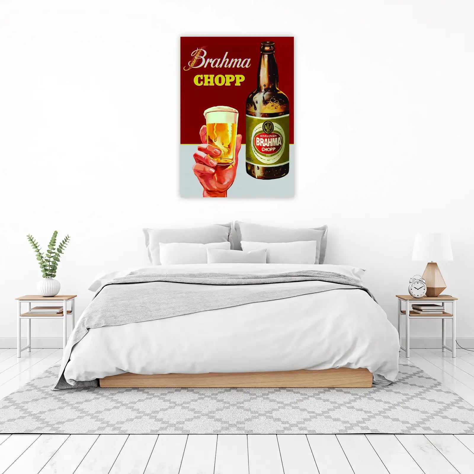 Vintage Brahma Chopp Beer Poster Wall Art