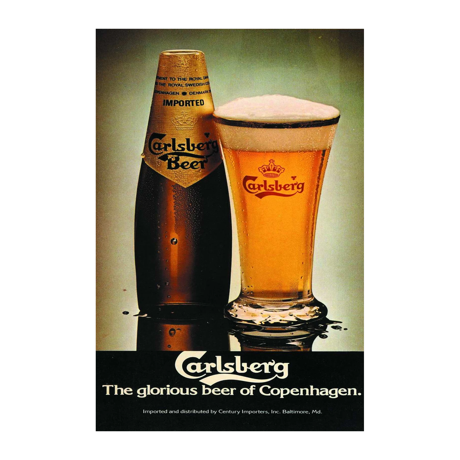 Vintage Carlsberg Beer Ad Wall Art