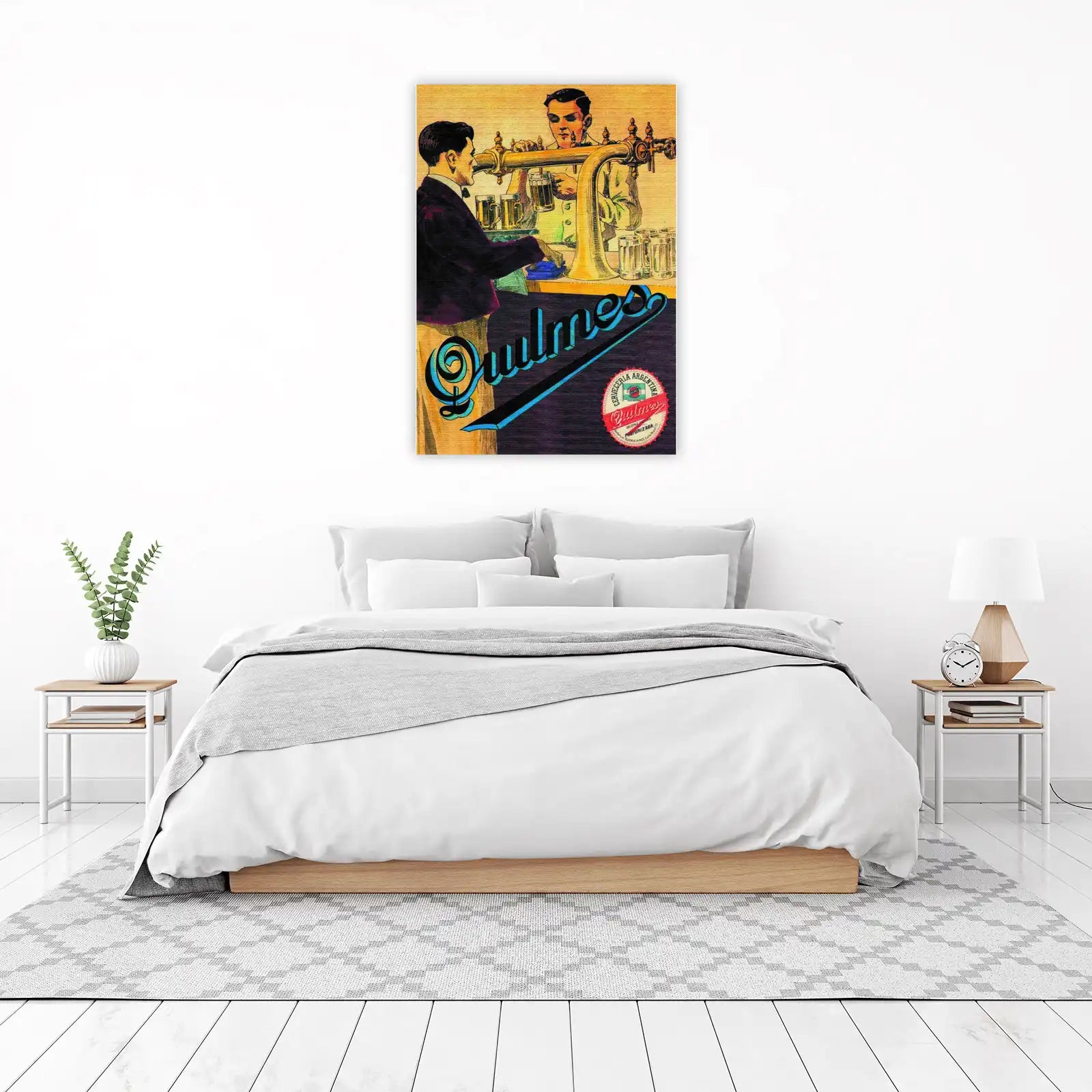 Vintage Beer Pouring Art Wall Art