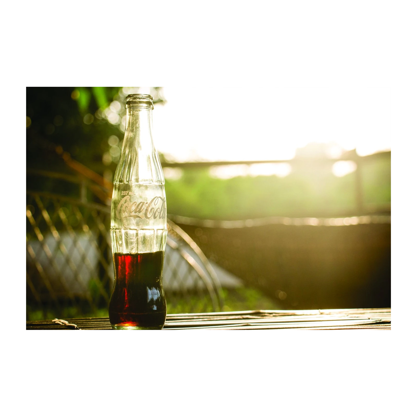 Vintage Coca-Cola Bottle Sunset Wall Art