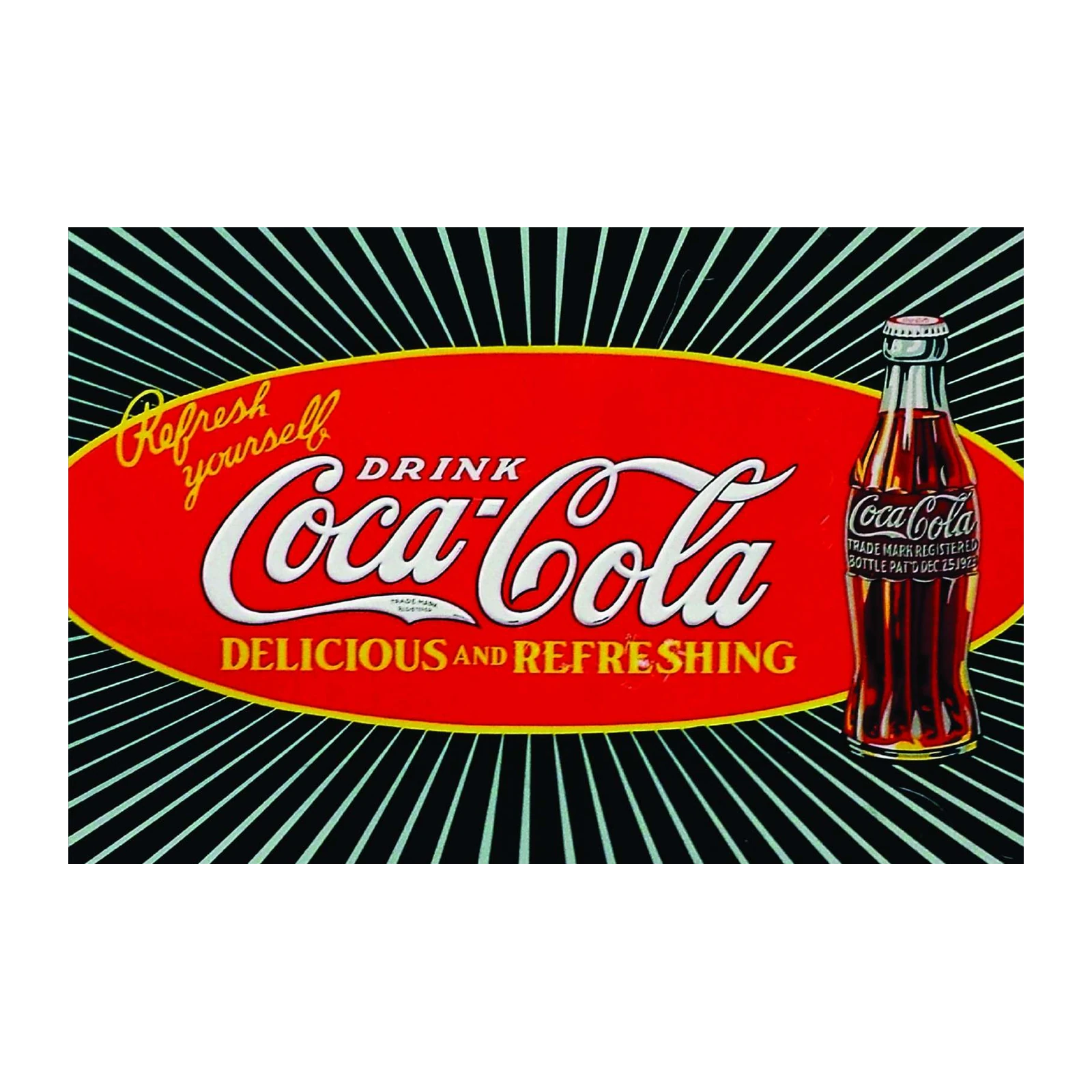 Retro Coca-Cola "Refresh Yourself" Wall Art