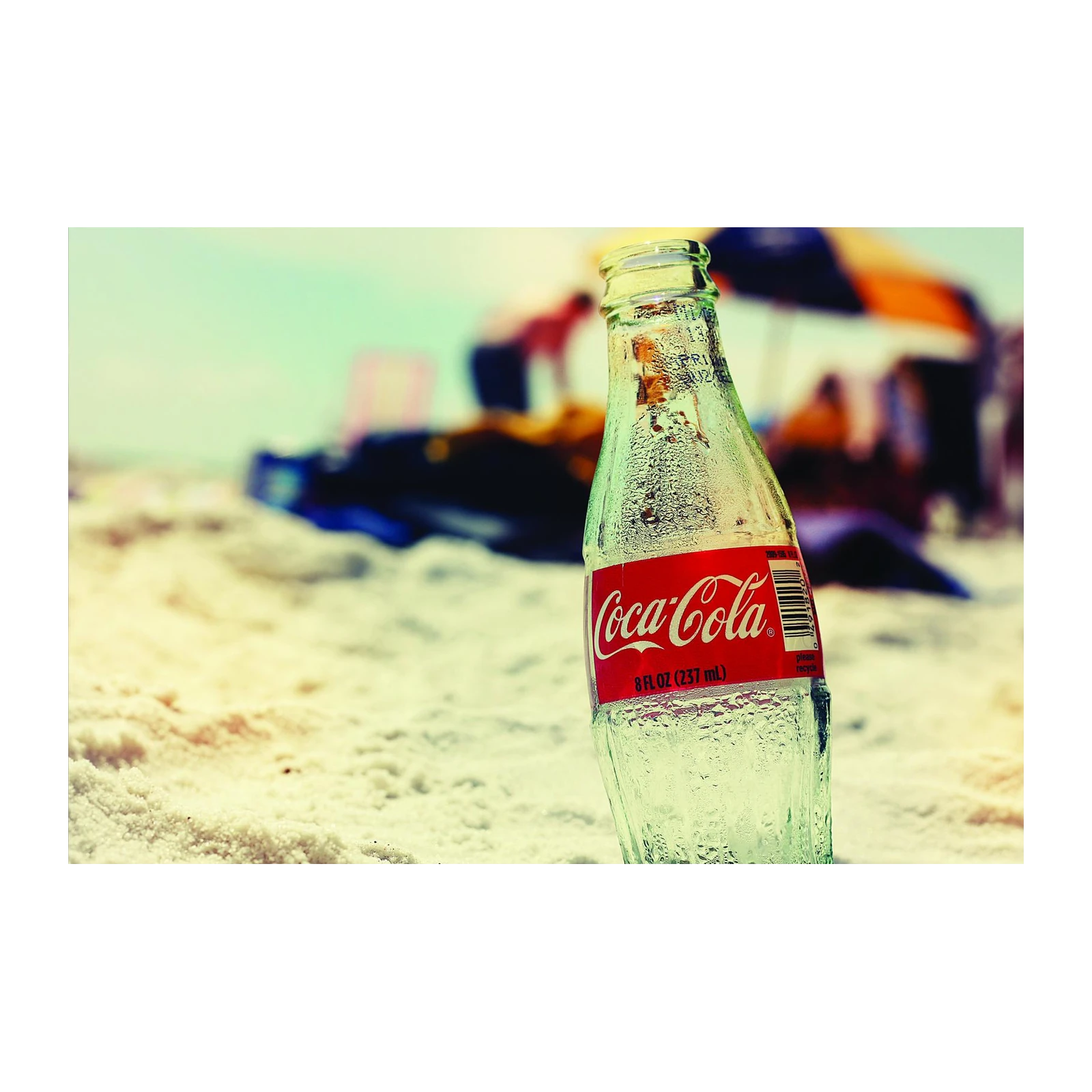 Retro Coca-Cola Beach Scene Wall Art