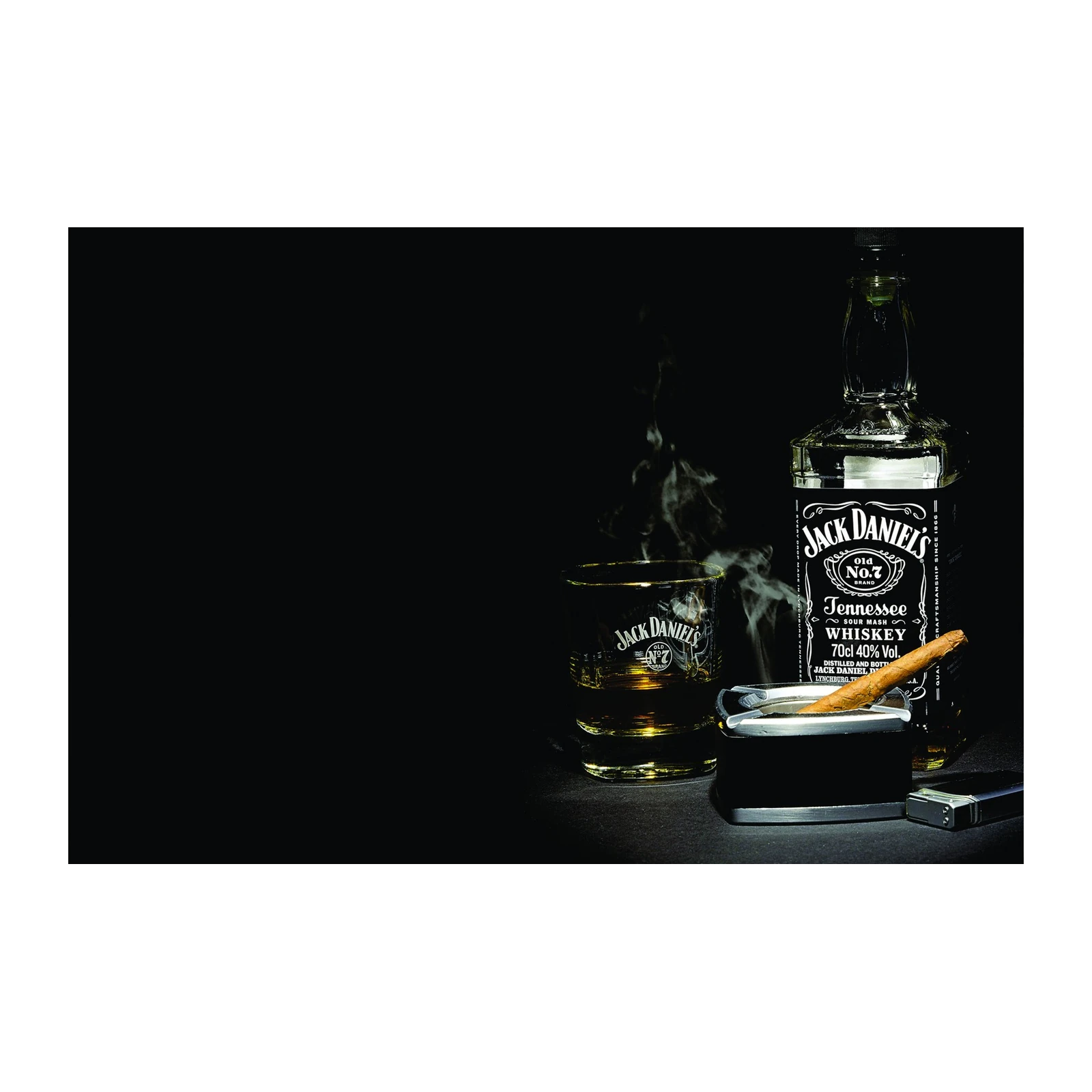 Jack Daniel's Whiskey & Cigar Wall Art