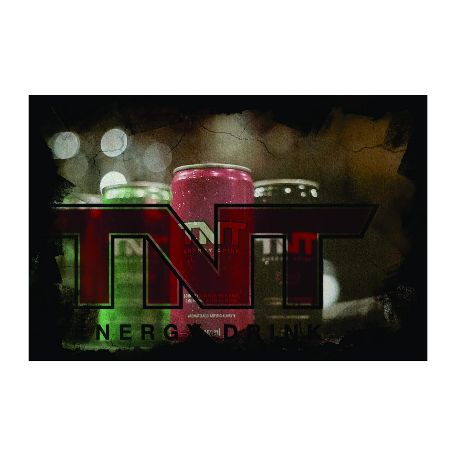 Dynamic "TNT" Energy Drink Abstract Wall Art