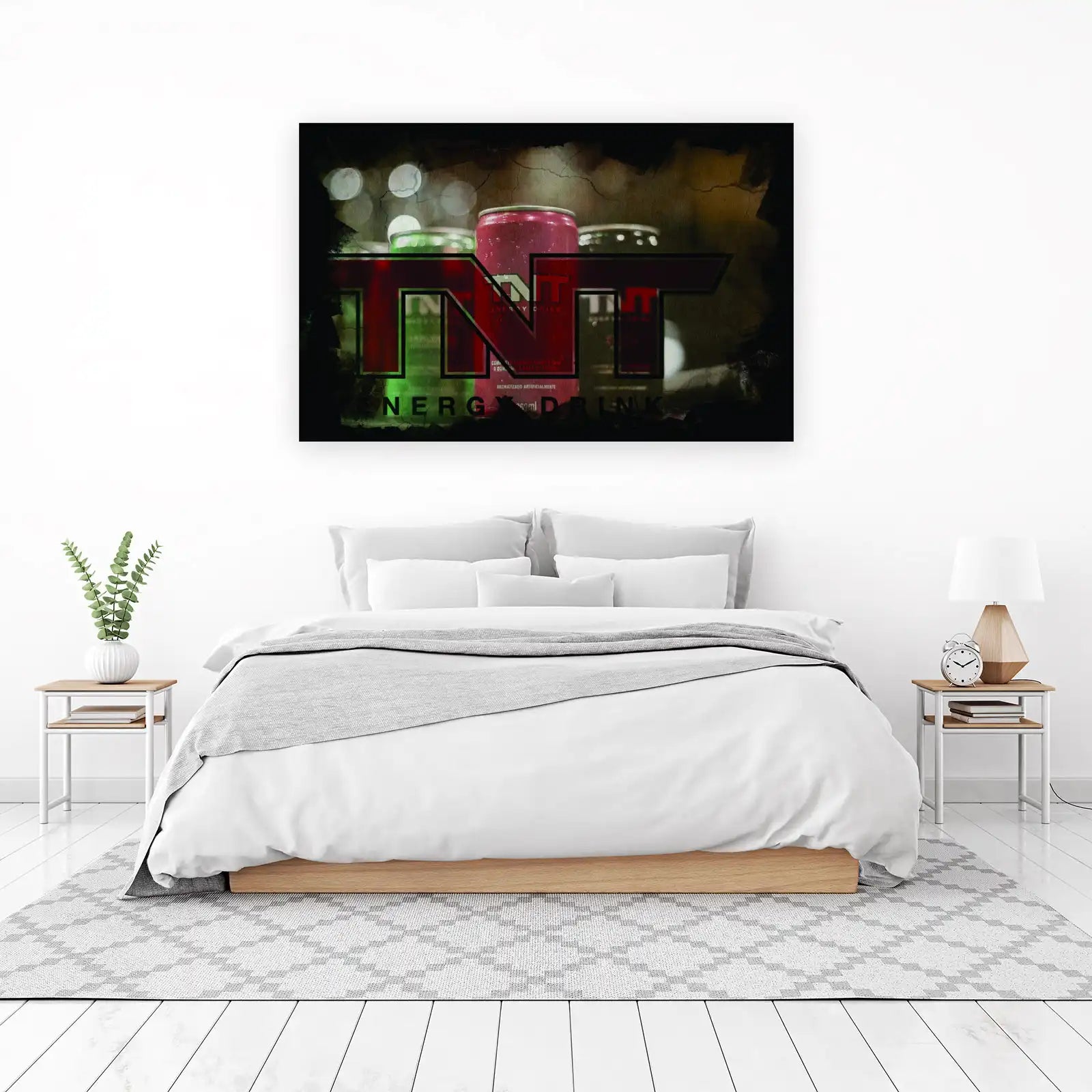 Dynamic "TNT" Energy Drink Abstract Wall Art