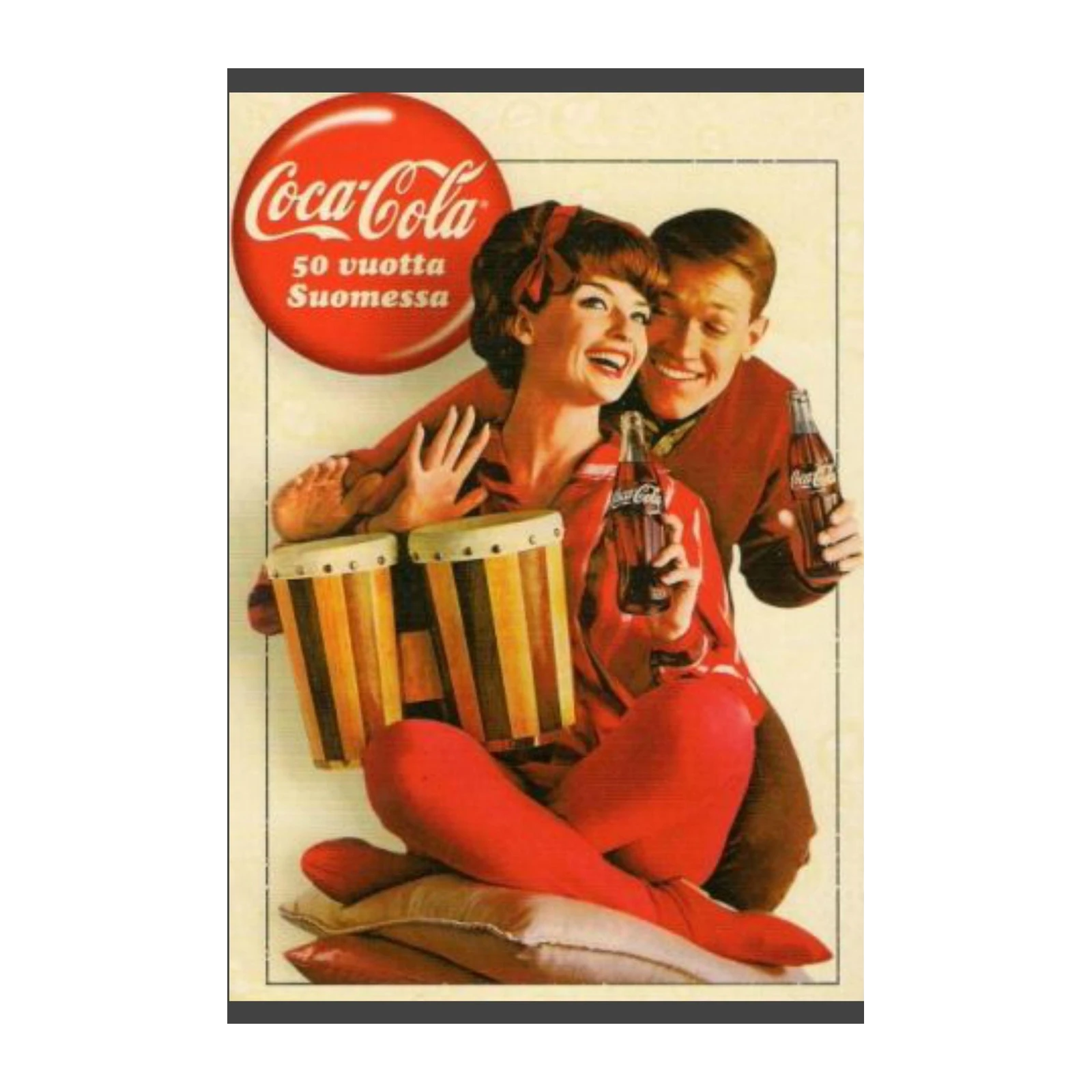 Retro Coca-Cola Couple Bongos Wall Art