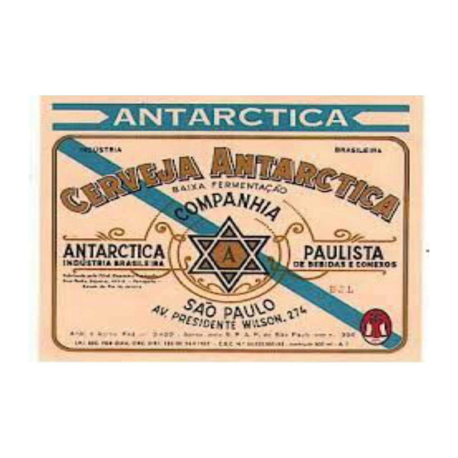 Vintage Antarctica Beer Label Wall Art