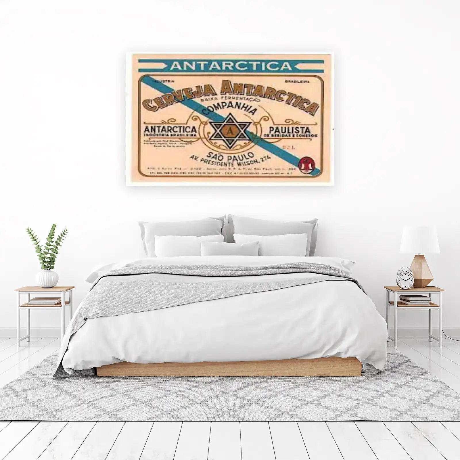 Vintage Antarctica Beer Label Wall Art