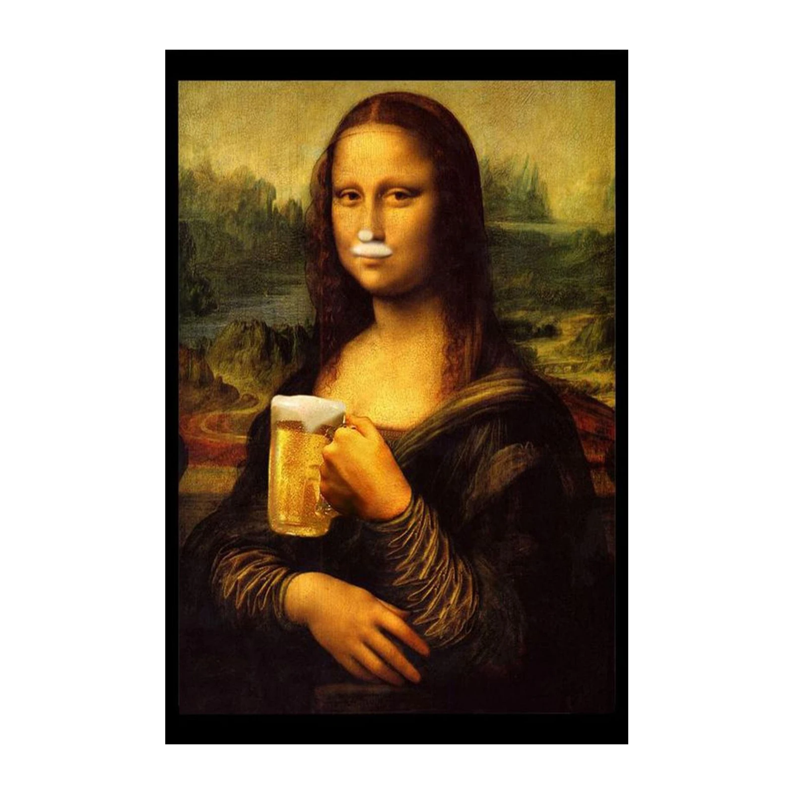 Humorous Mona Lisa Beer Mug Wall Art