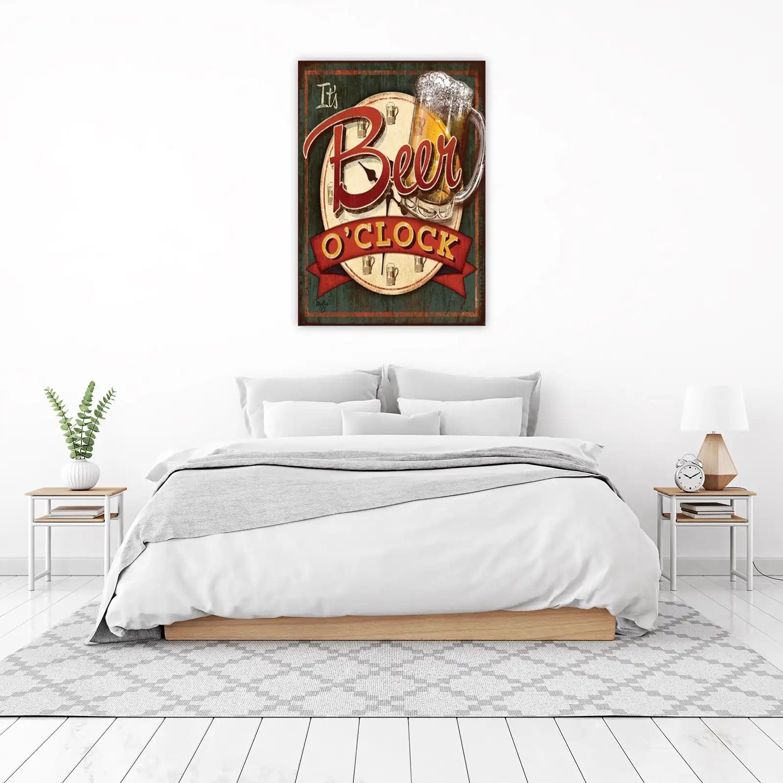 Retro "Beer O'Clock" Wall Art Wall Art