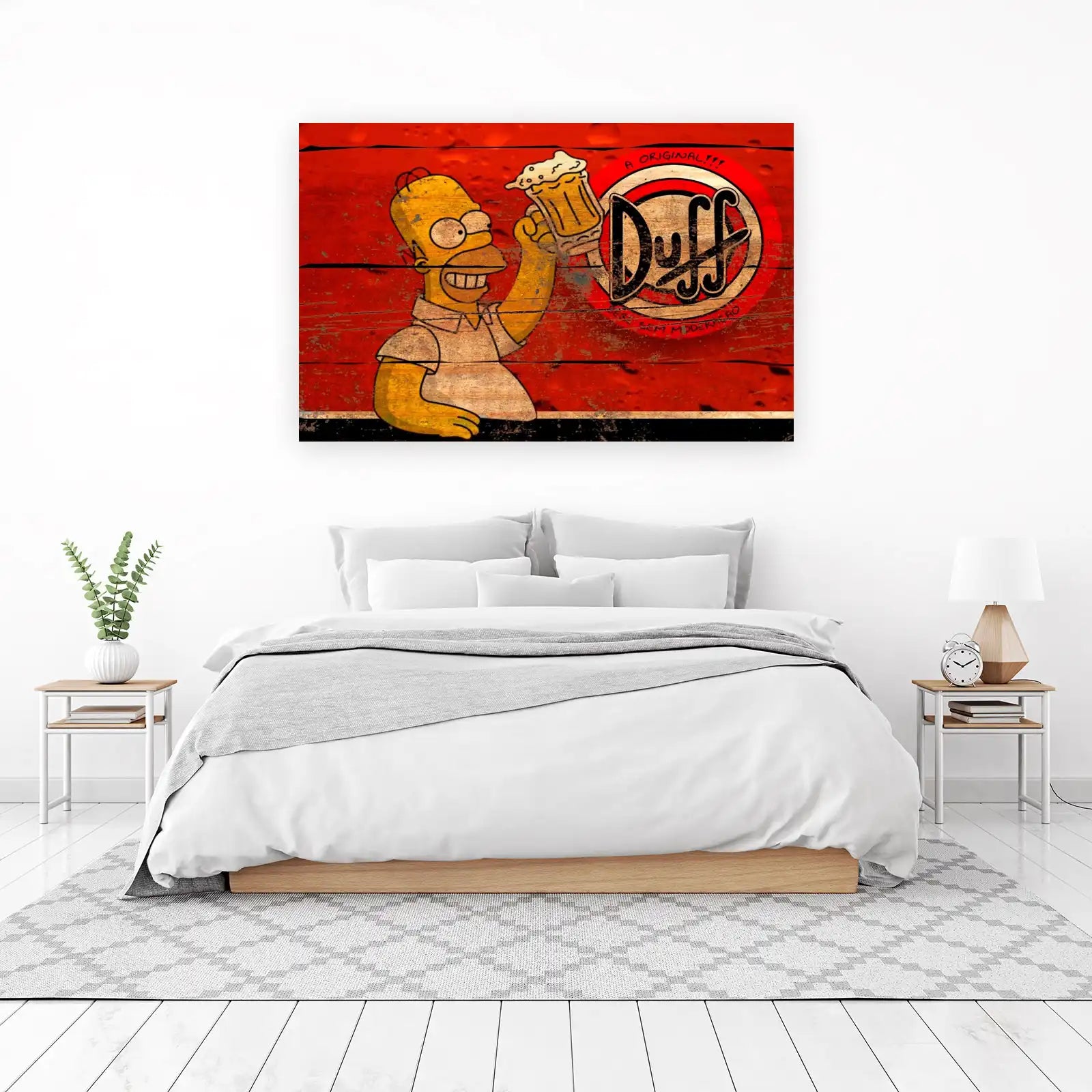 Homer Simpson Duff Beer Vintage Style Wall Art