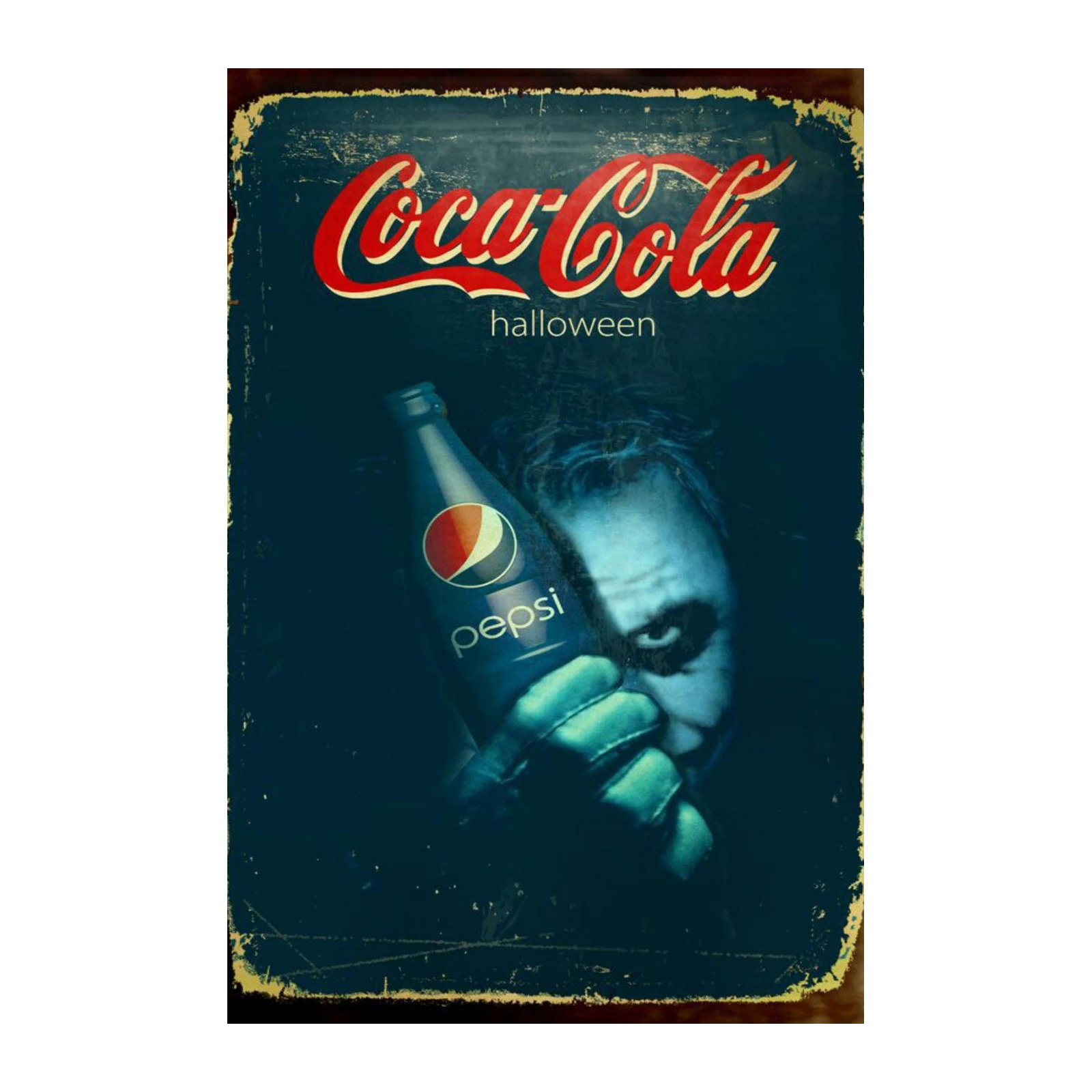 Joker Pepsi Halloween Vintage Coca-Cola Wall Art