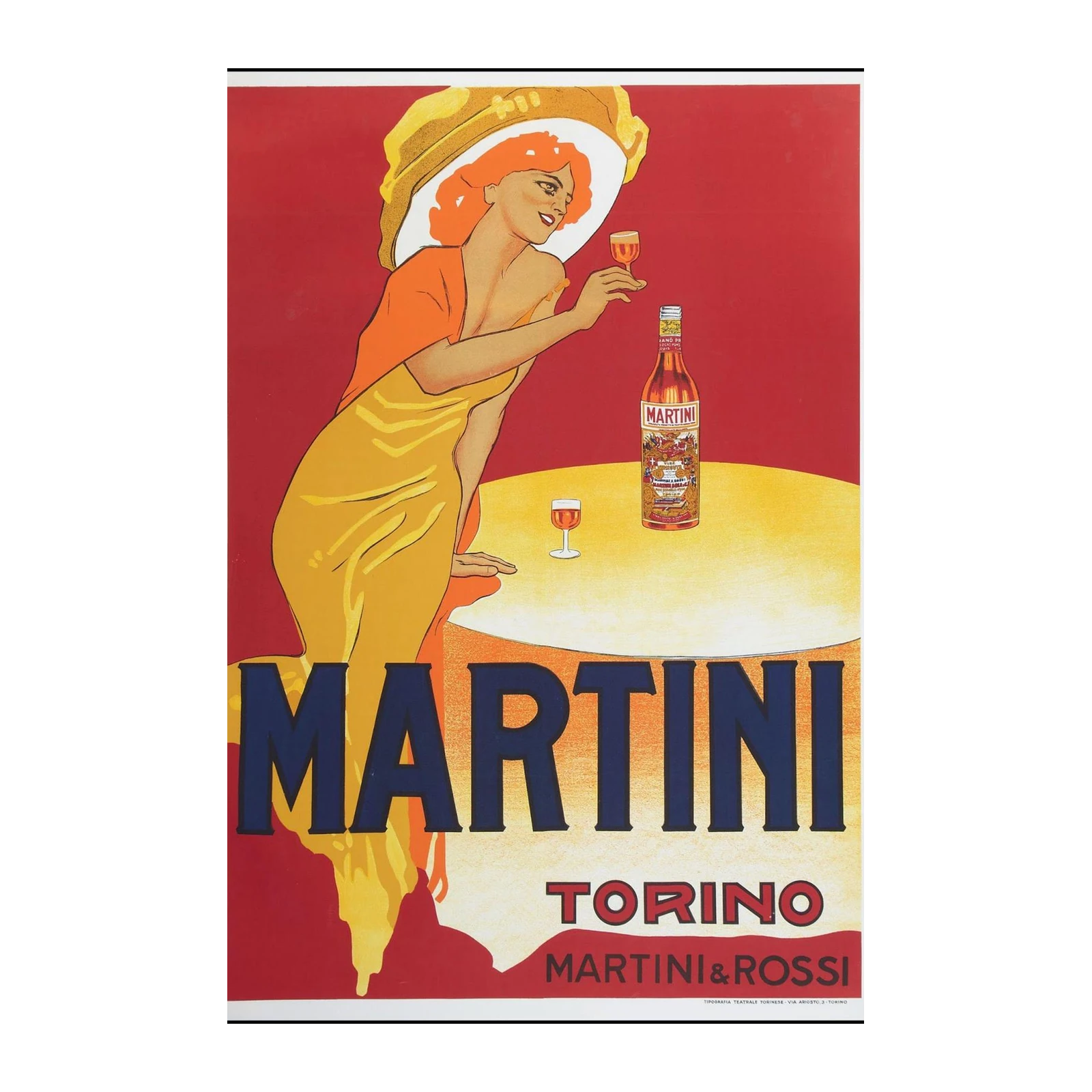 Vintage Martini Torino Woman Wall Art
