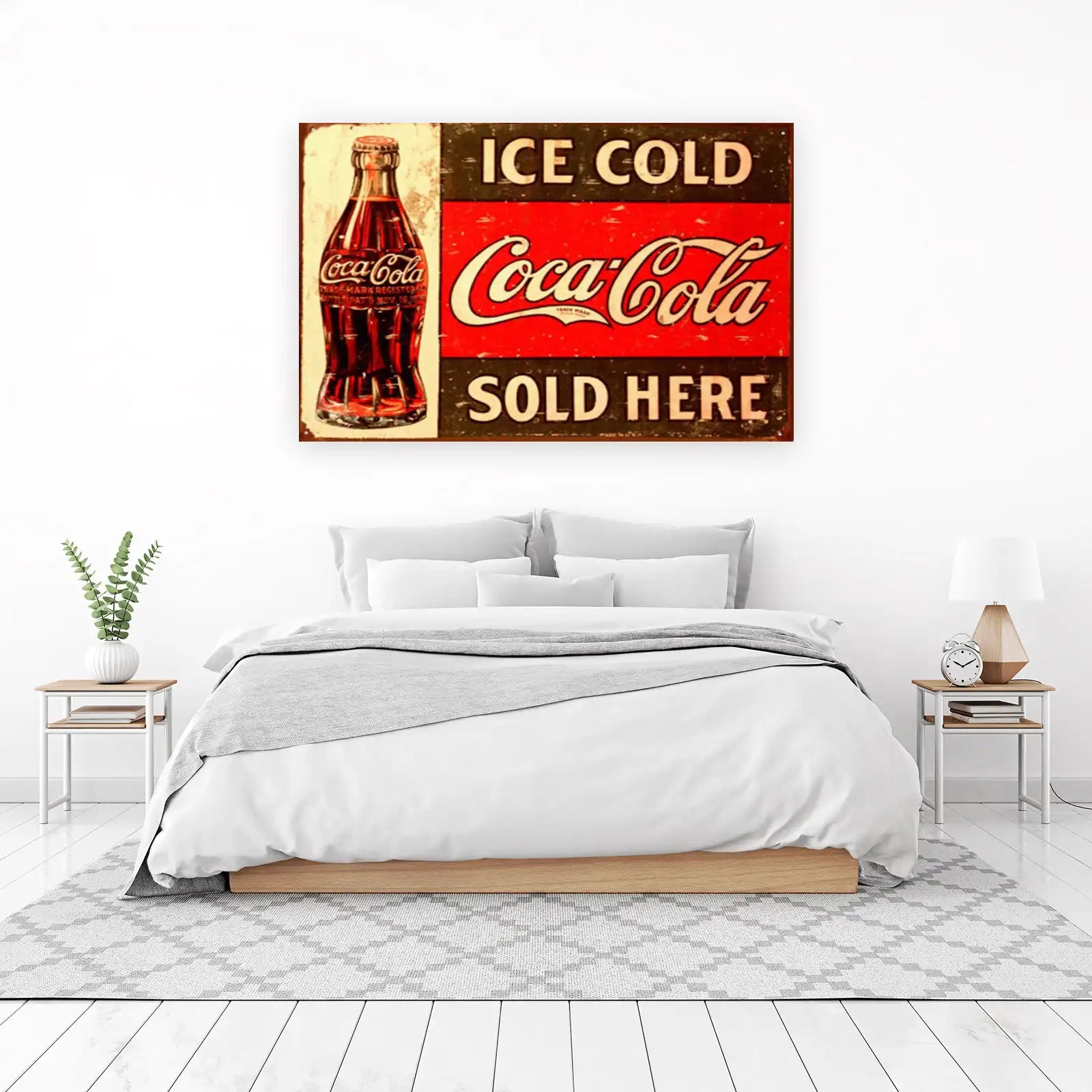 Vintage Ice Cold Coca-Cola Bottle Wall Art