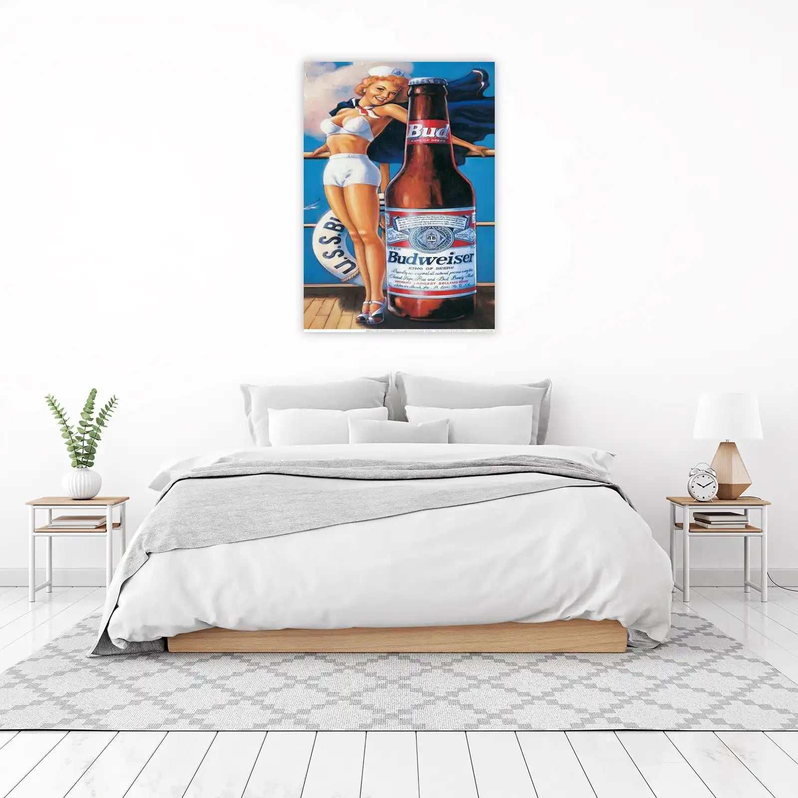 Nautical Pin-Up Budweiser King of Beers Wall Art