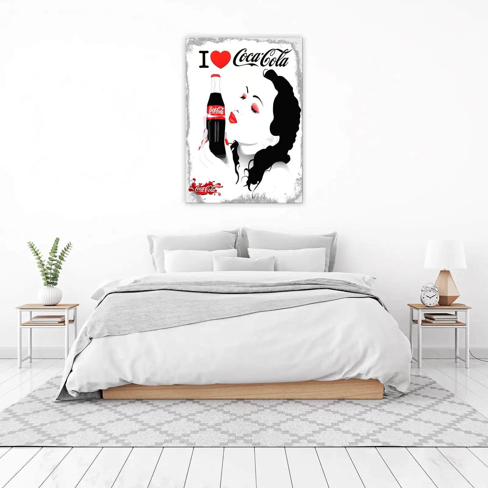 Retro I Love Coca-Cola Woman Wall Art