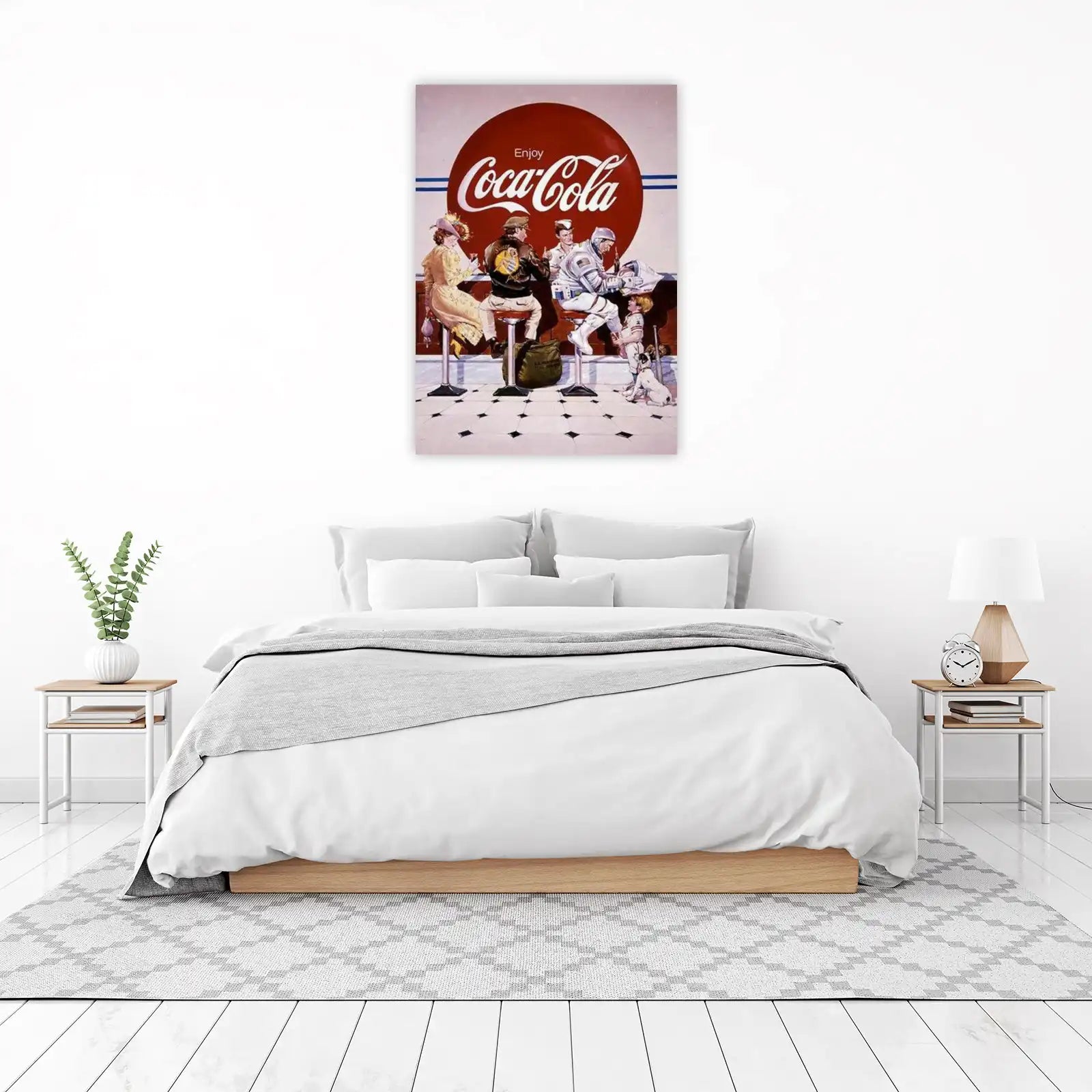 Vintage Space Age Coca-Cola Scene Wall Art