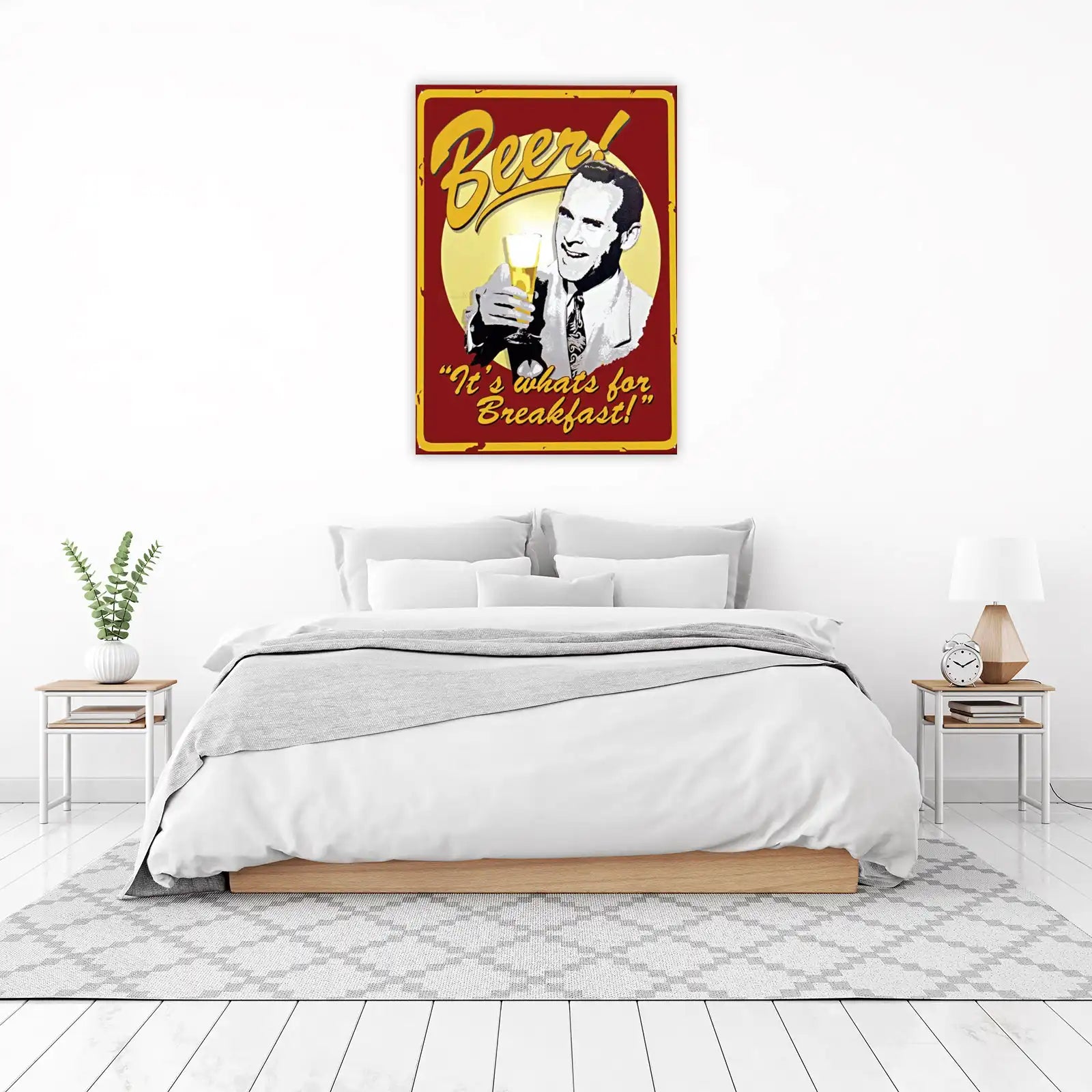 Retro Beer Lover Toast Wall Art