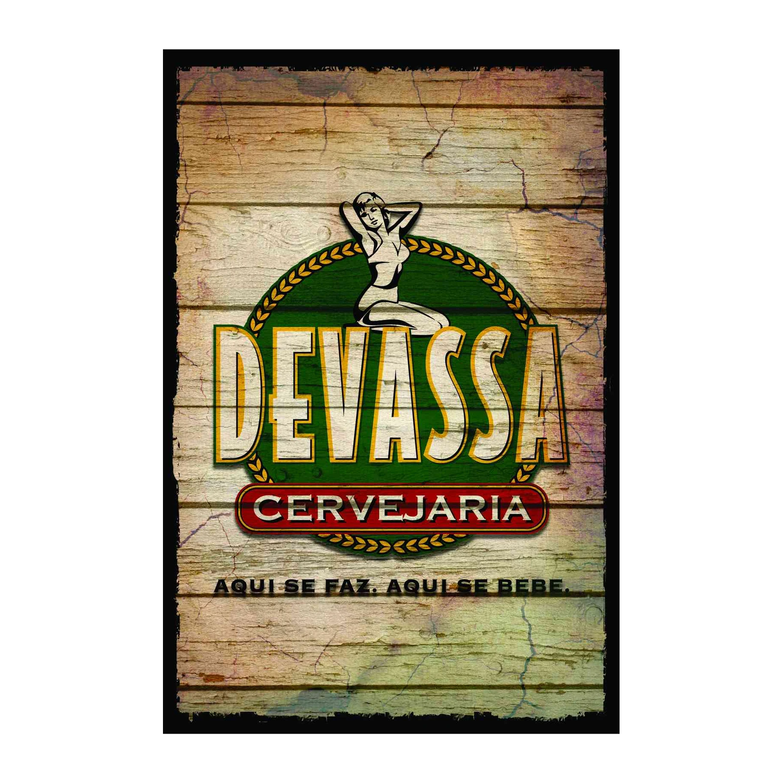 Retro Pin-Up Brewery Sign Wall Art