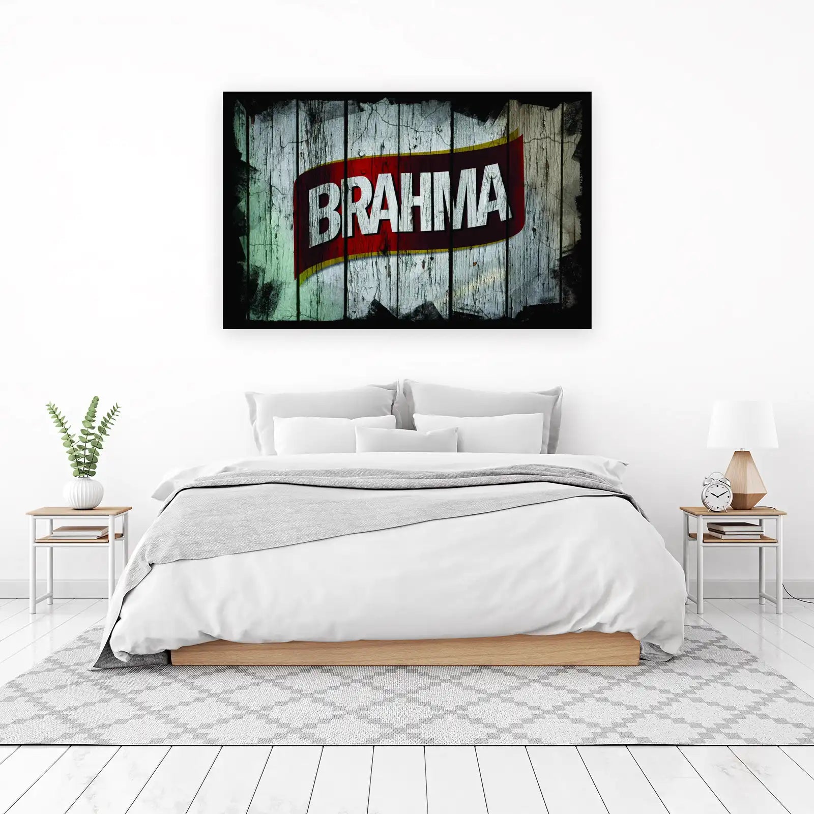 Vintage Brahma Distressed Logo Wall Art