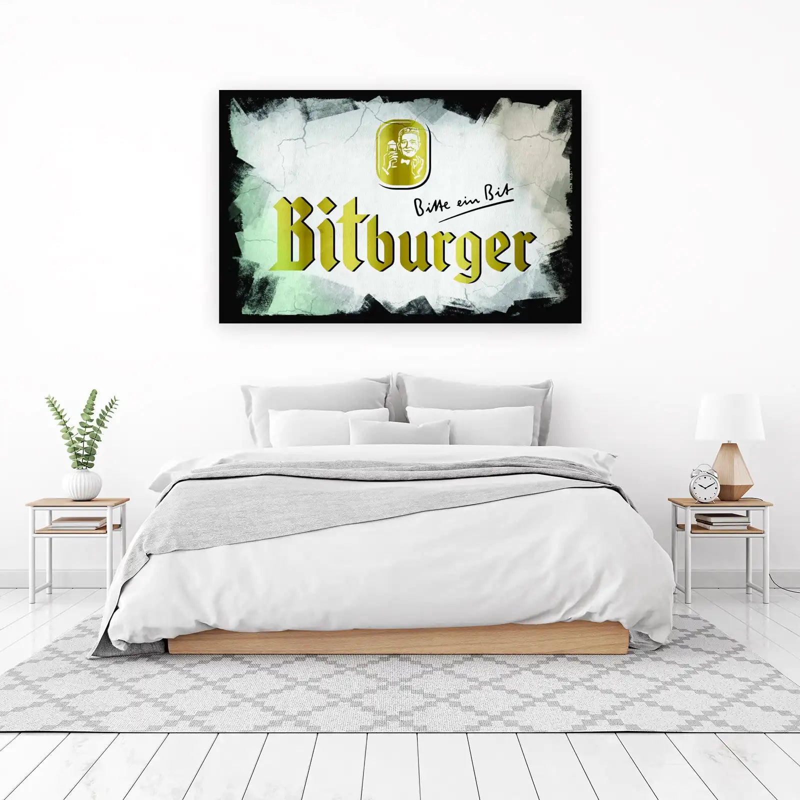 Vintage Bitburger Beer Logo Wall Art