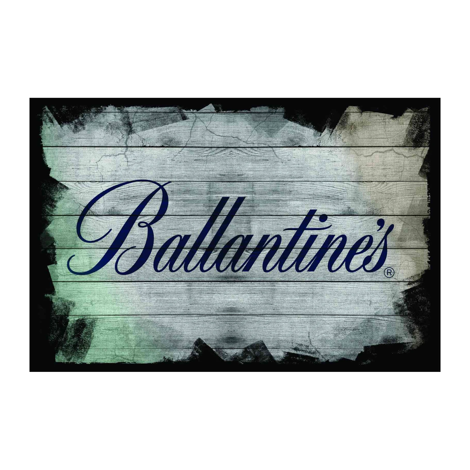 Vintage Ballantine's Wood Sign Wall Art