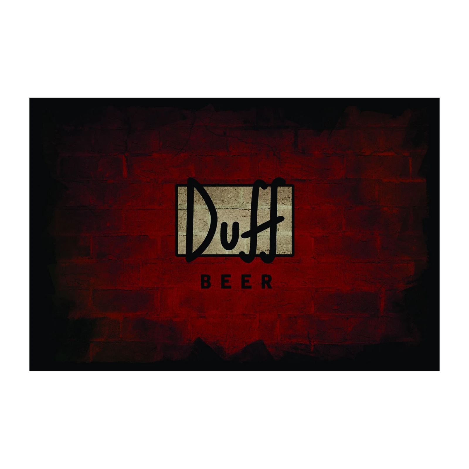 Vintage Duff Beer Logo Brick Wall Wall Art