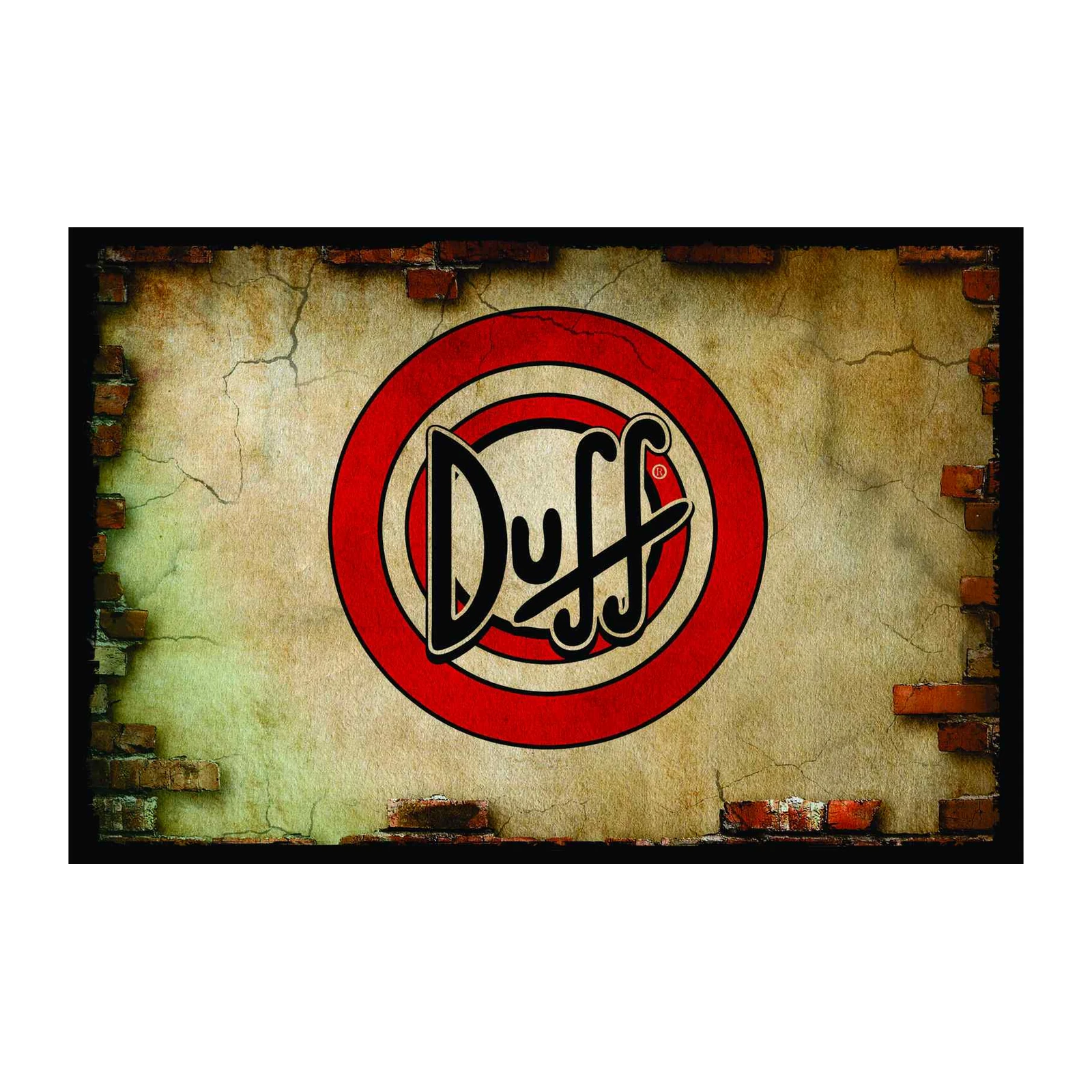 Iconic Duff Beer Logo Grunge Wall Wall Art