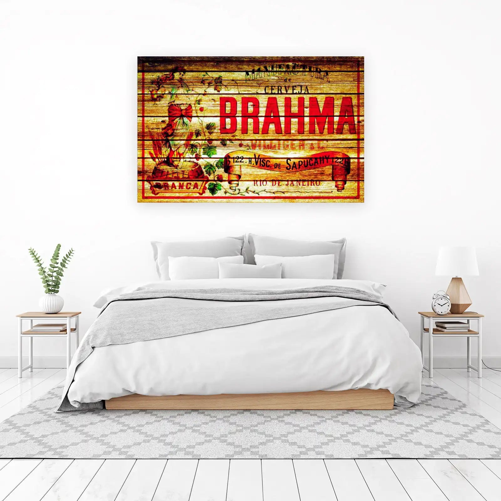 Vintage Brahma Beer Wood Wall Art