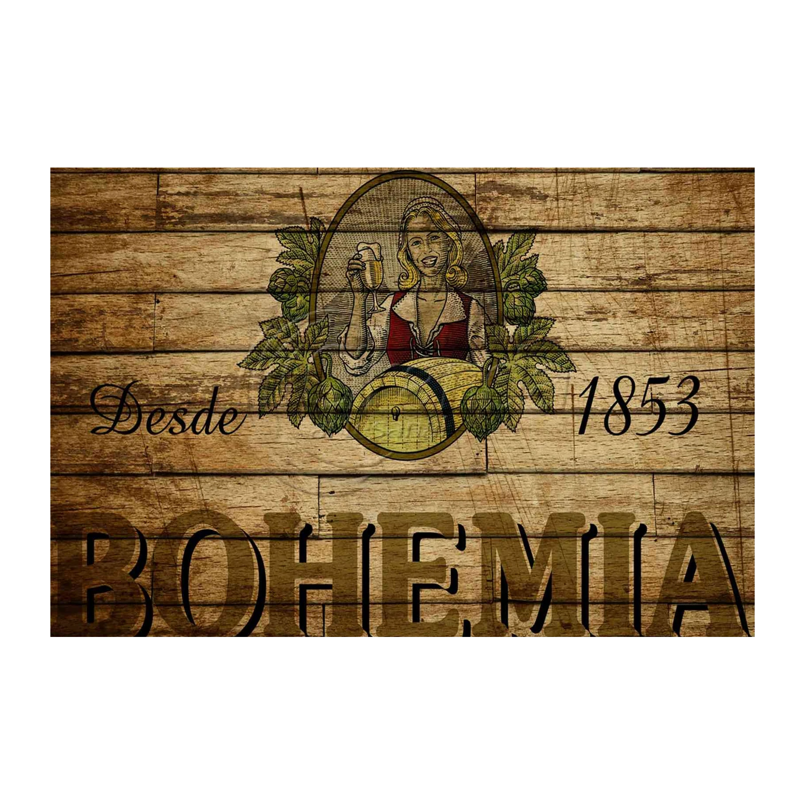 Vintage Bohemia Beer Art Wall Art