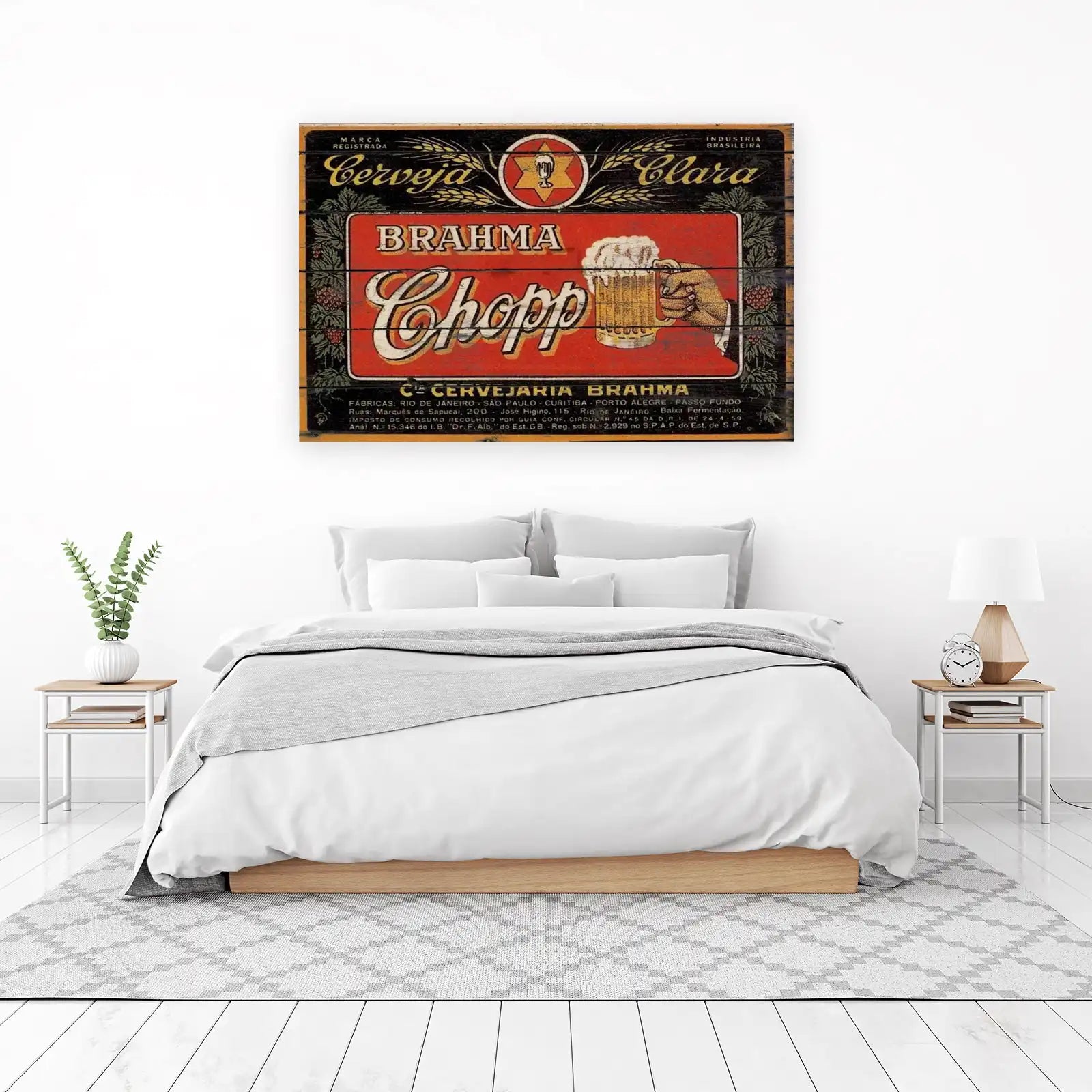 Vintage Brahma Chopp Beer Art Wall Art
