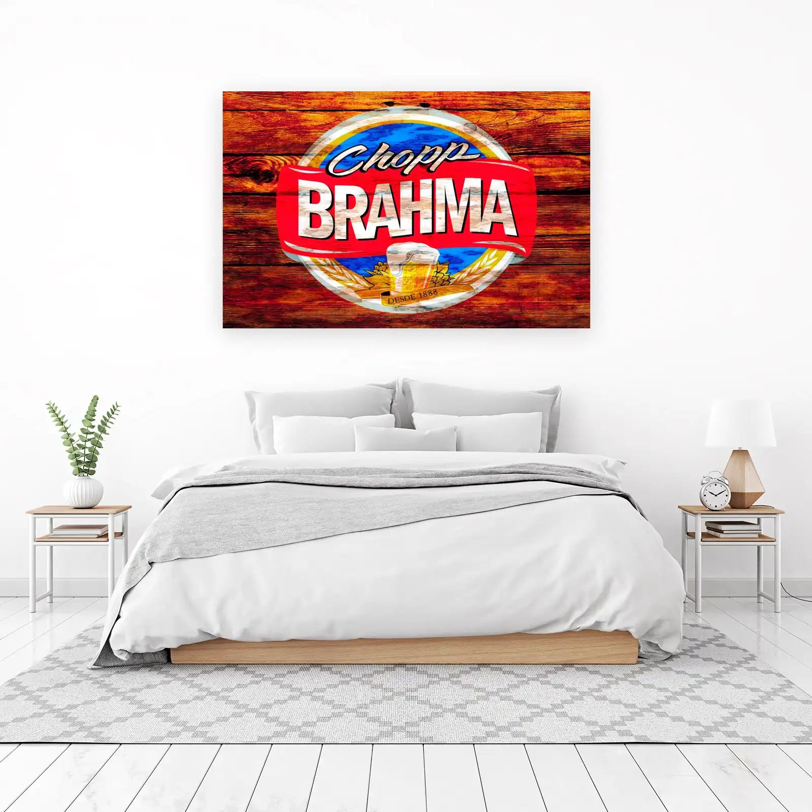 Vintage Brahma Chopp Wood Style Wall Art