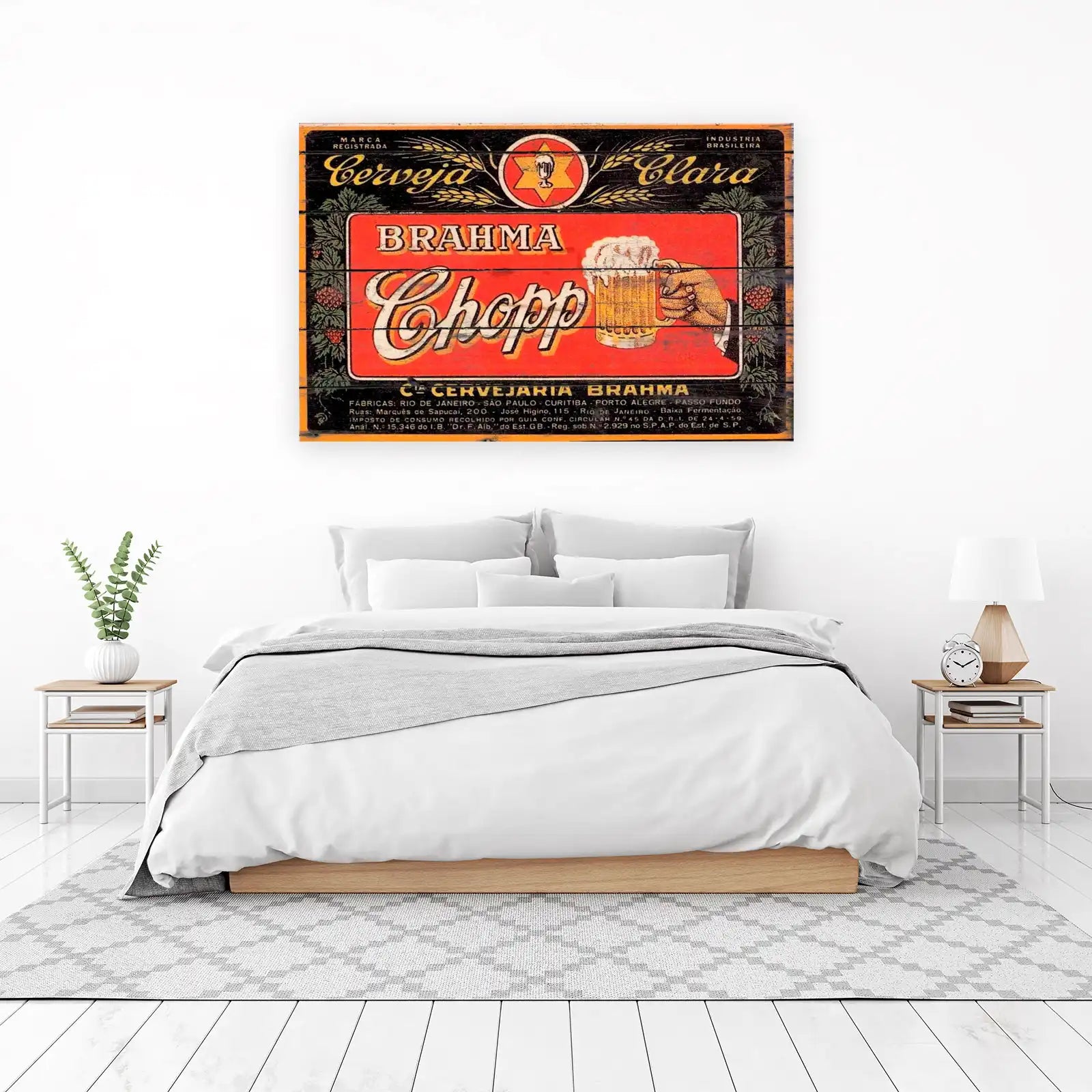 Vintage Brahma Chopp Beer Wall Art
