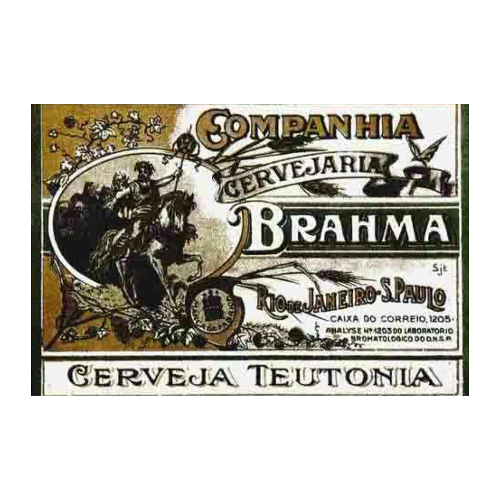 Vintage Brahma Cerveja Teutonia Wall Art