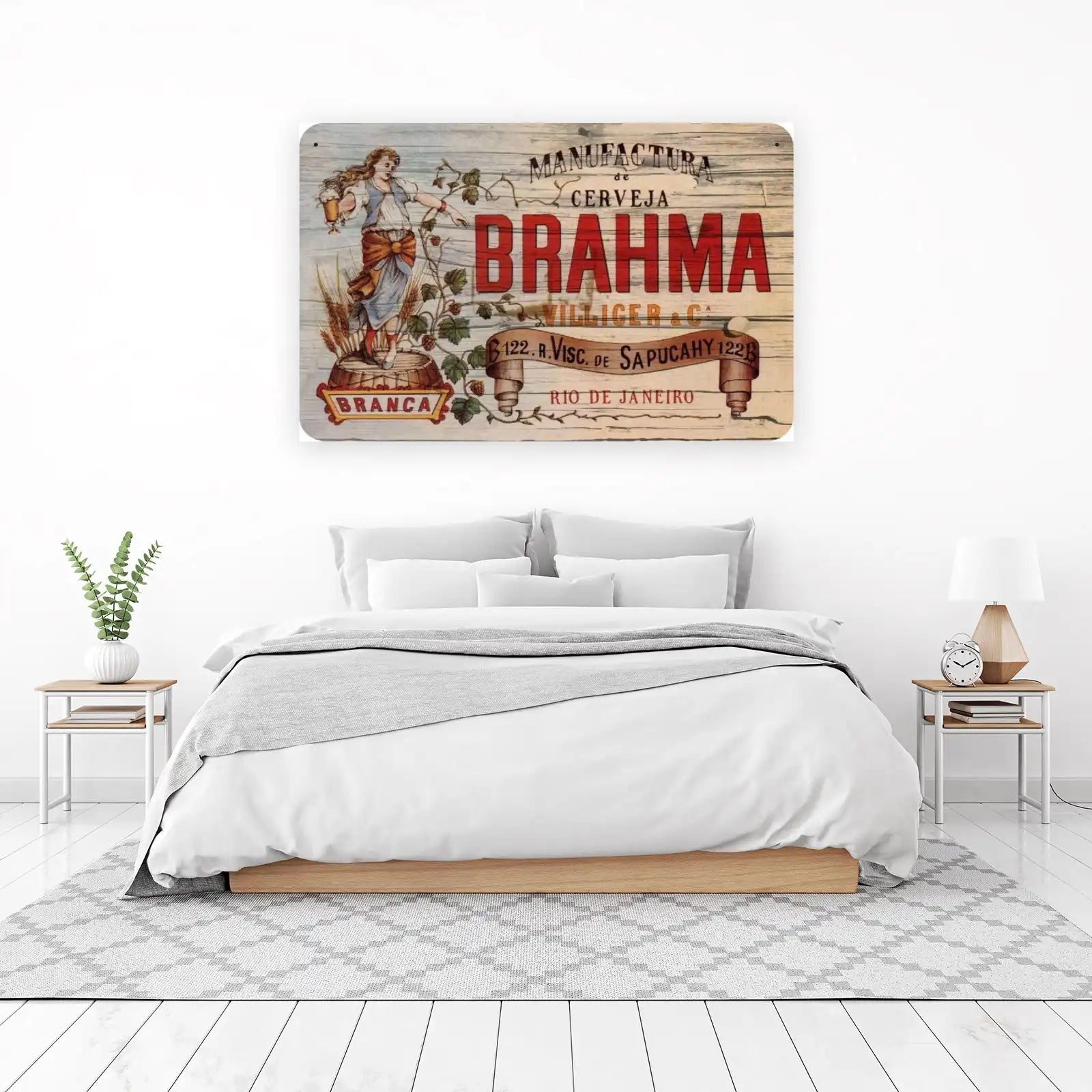 Vintage Brahma Beer Girl Wall Art Wall Art