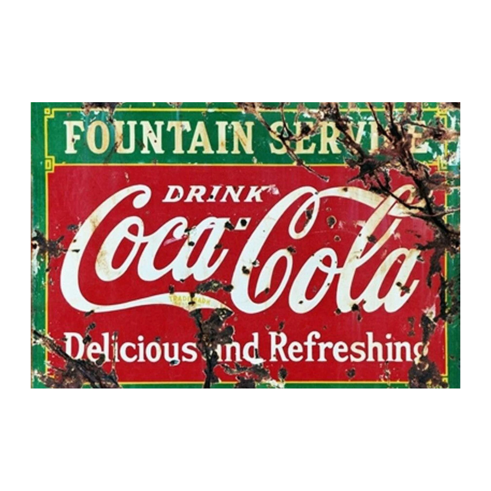 Vintage Coca-Cola Fountain Service Wall Art