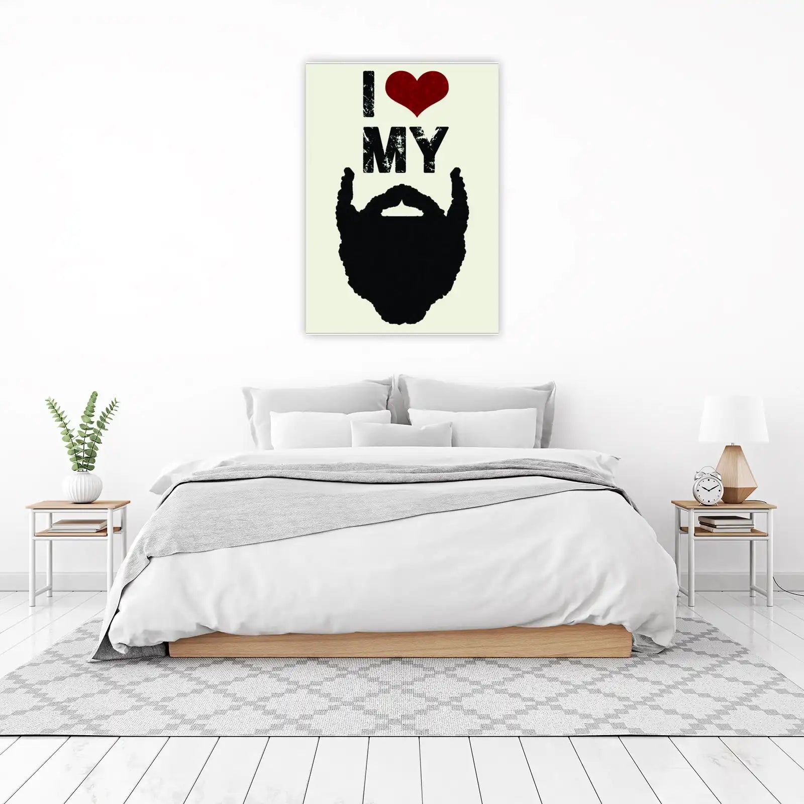 I Love My Beard Graphic Wall Art