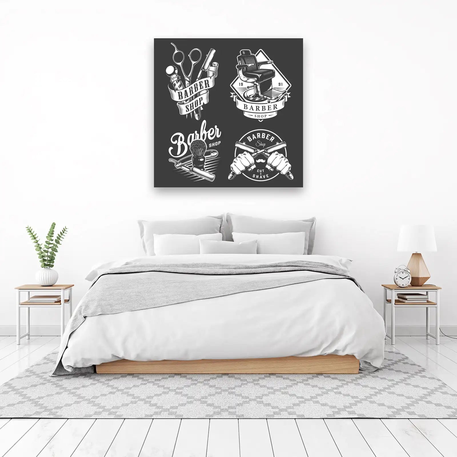 Vintage Barber Shop Art Wall Art