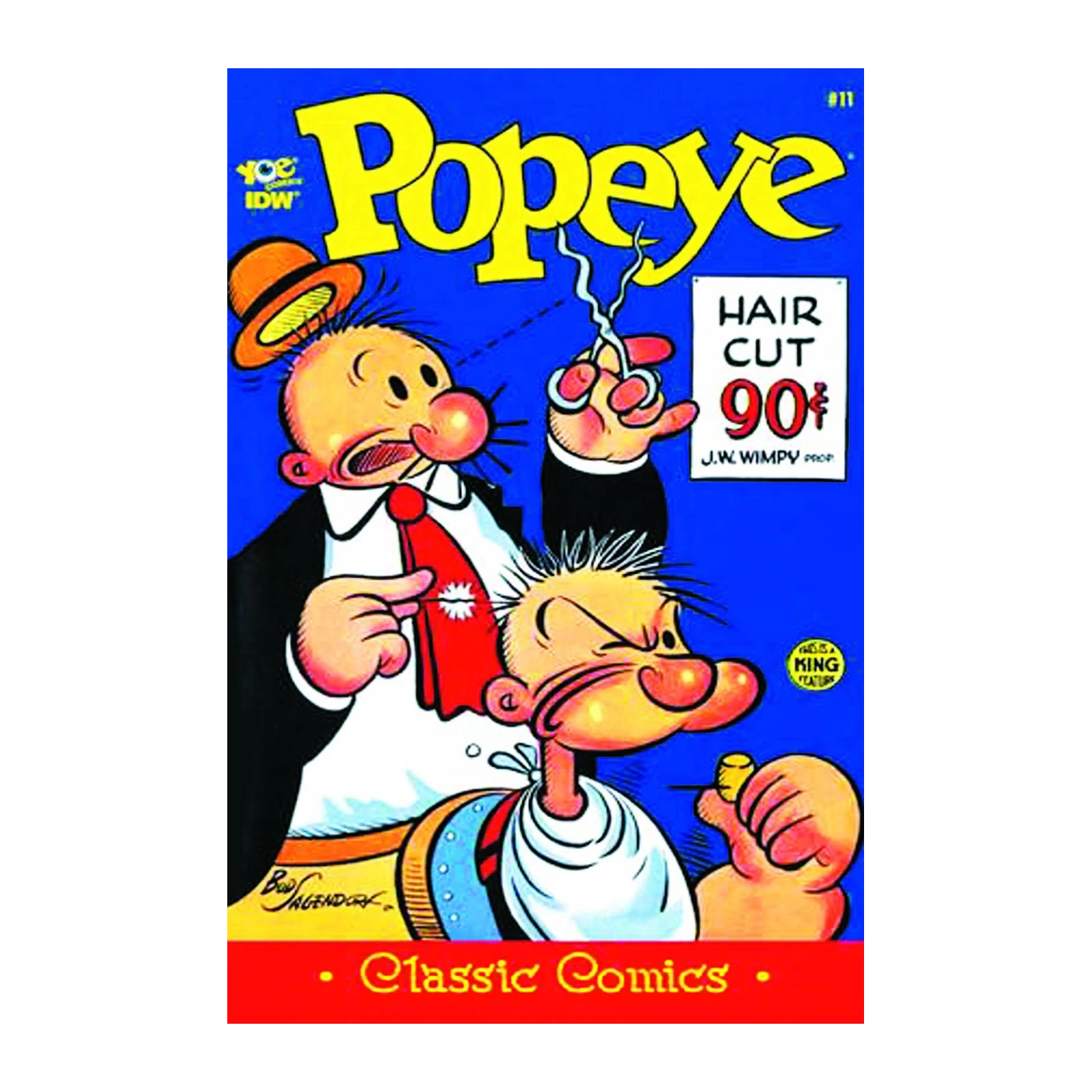 Funny Popeye Haircut Comic Book Wall Art