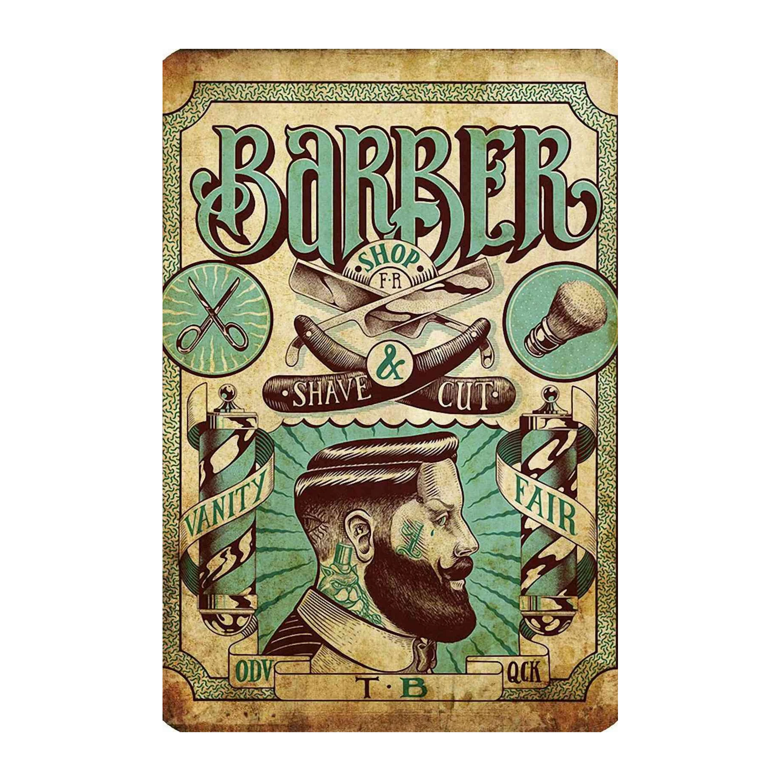 Vintage Barber Shop Retro Poster Wall Art