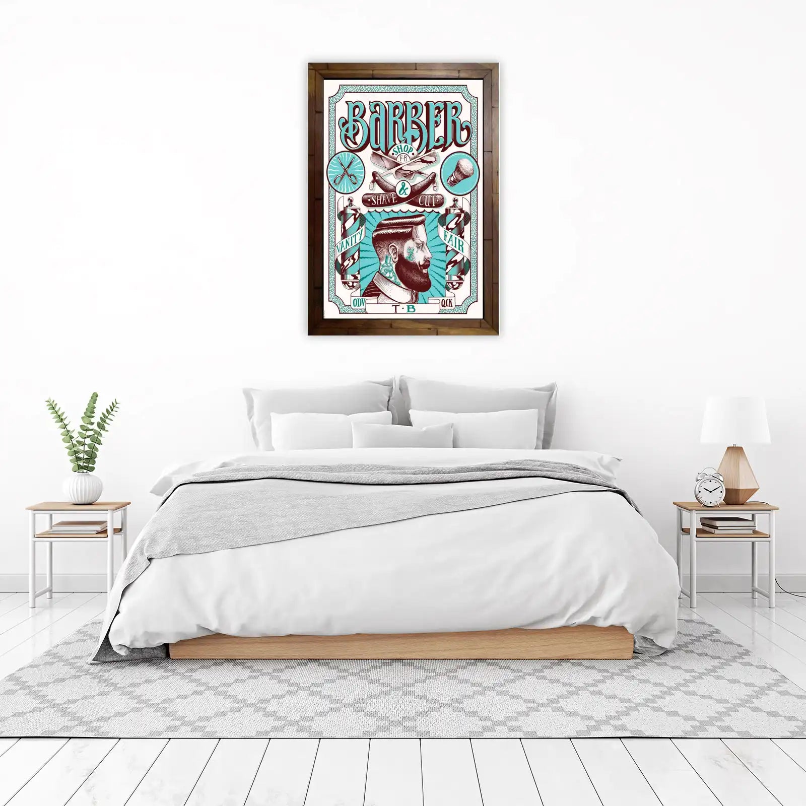 Retro Barber Shop Vintage Style Wall Art