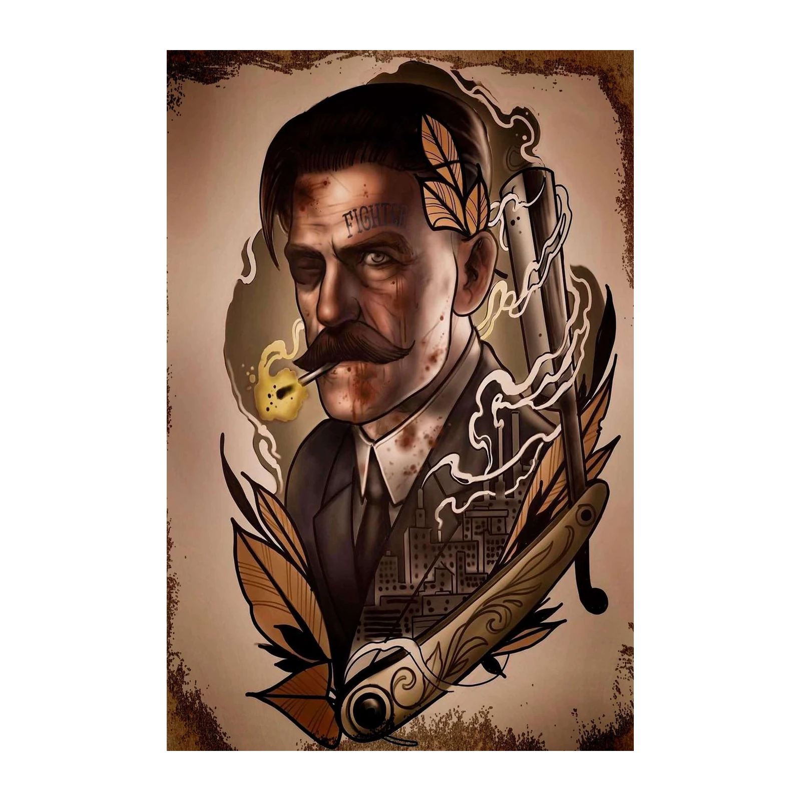 Bold Fighter Portrait Wall Art