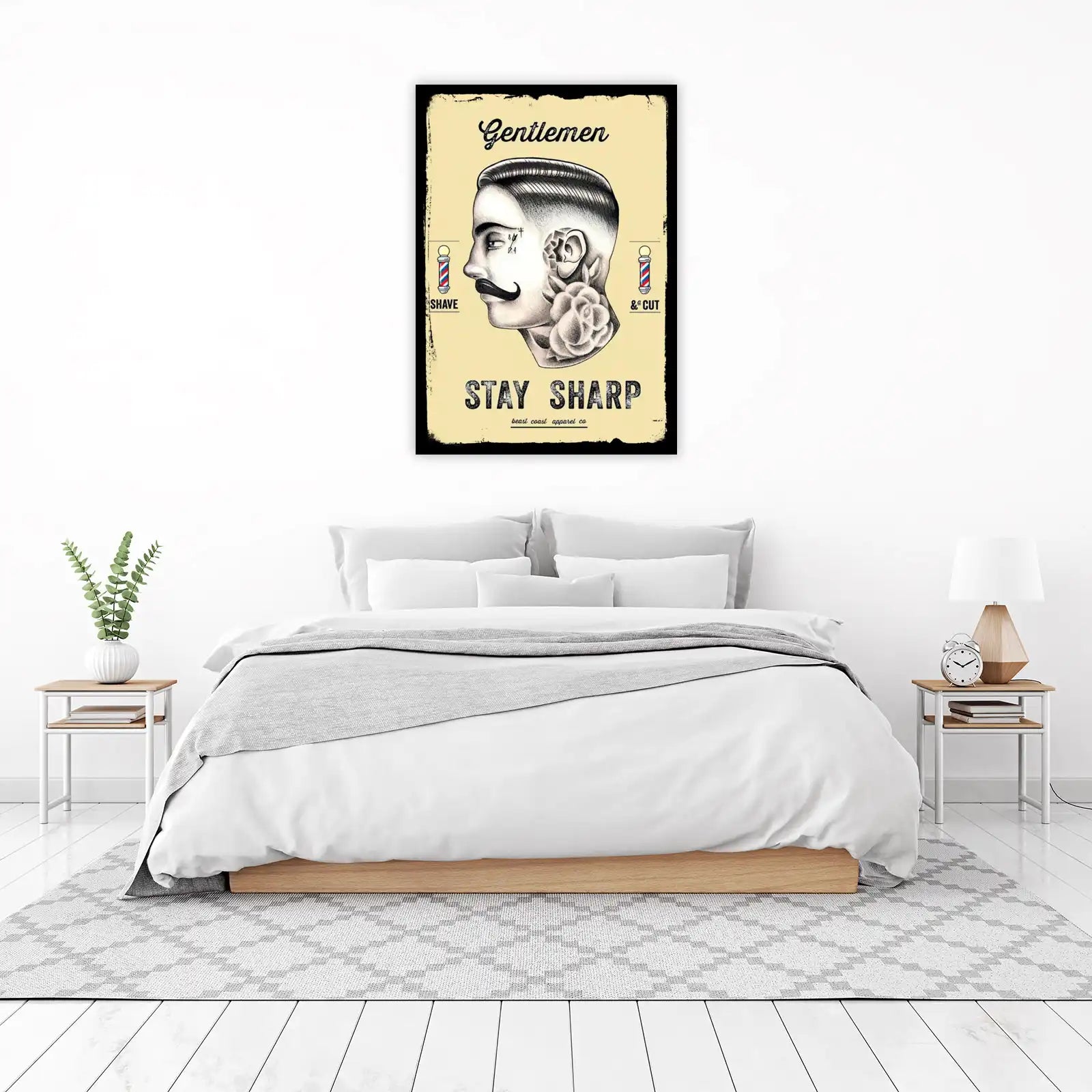 Stay Sharp Gentlemen Barber Art Wall Art