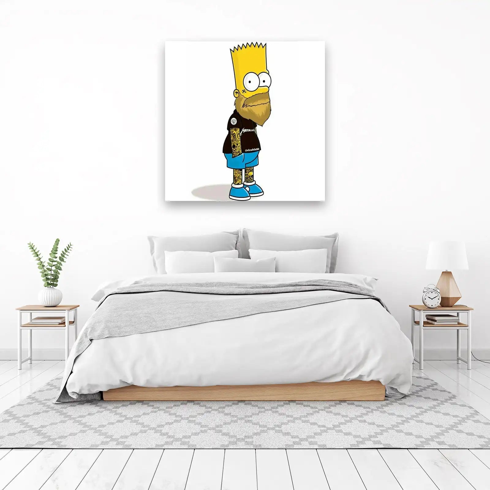 Bart Simpson Tattooed & Bearded Wall Art