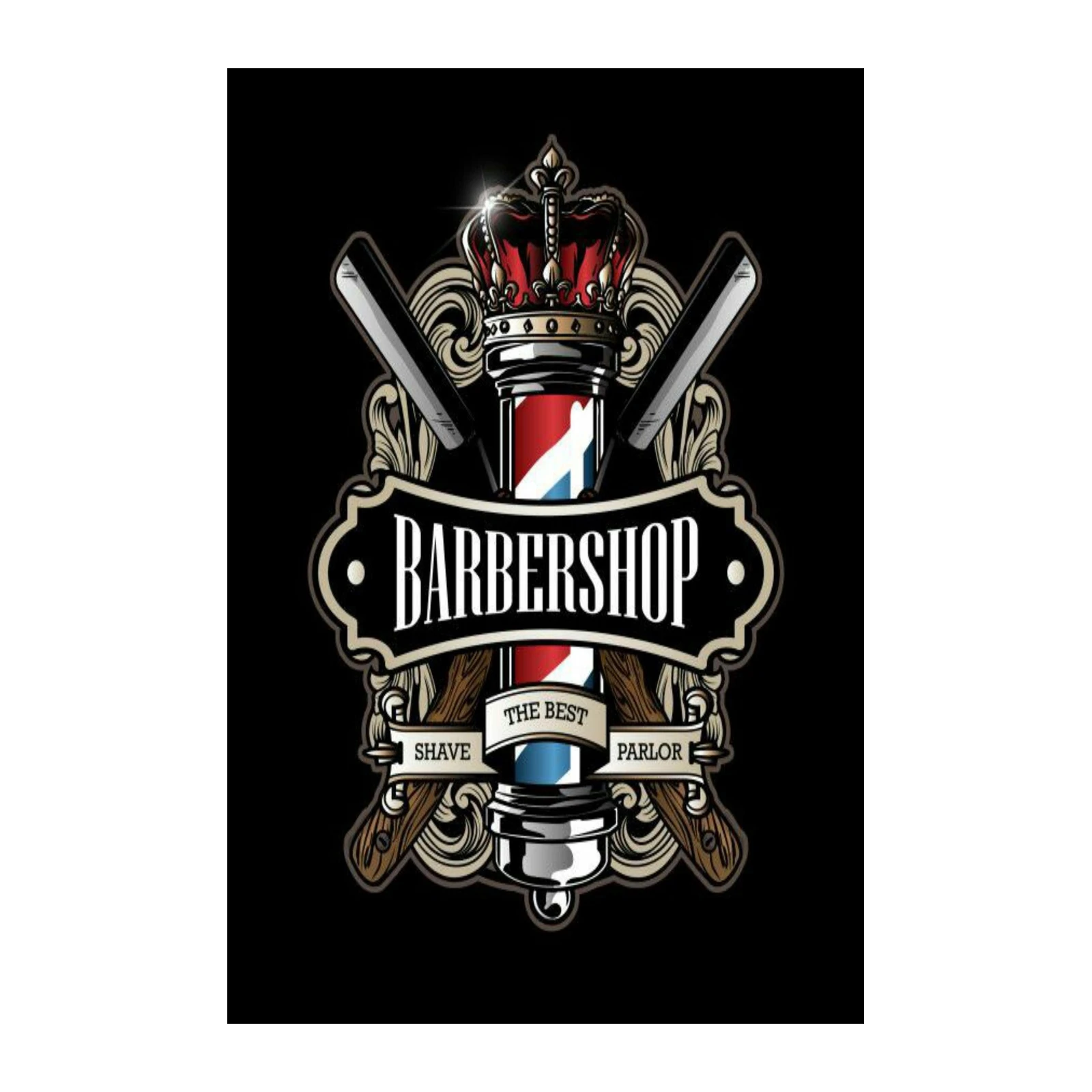 Royal Barbershop Logo Wall Art